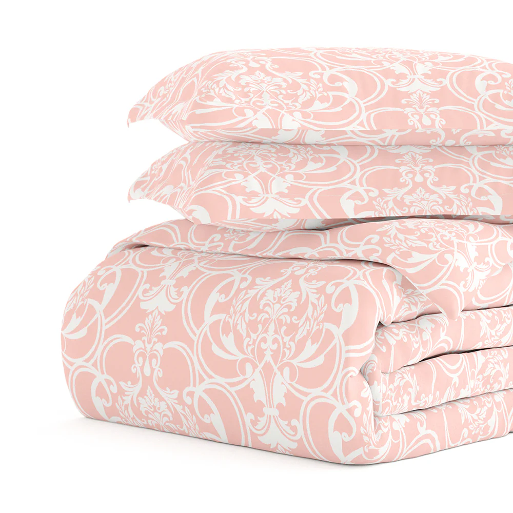 Romantic Damask Pattern 3-Piece Duvet Cover Set (Sale) - Image 5
