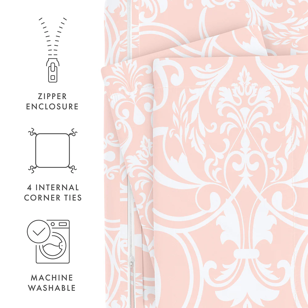 Romantic Damask Pattern 3-Piece Duvet Cover Set (Sale) - Image 9