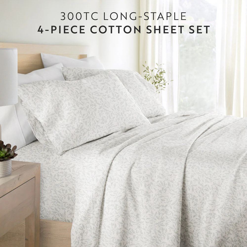 Romantic Vines 4-Piece Long Staple Cotton Sheet Set (Sale) - Image 5