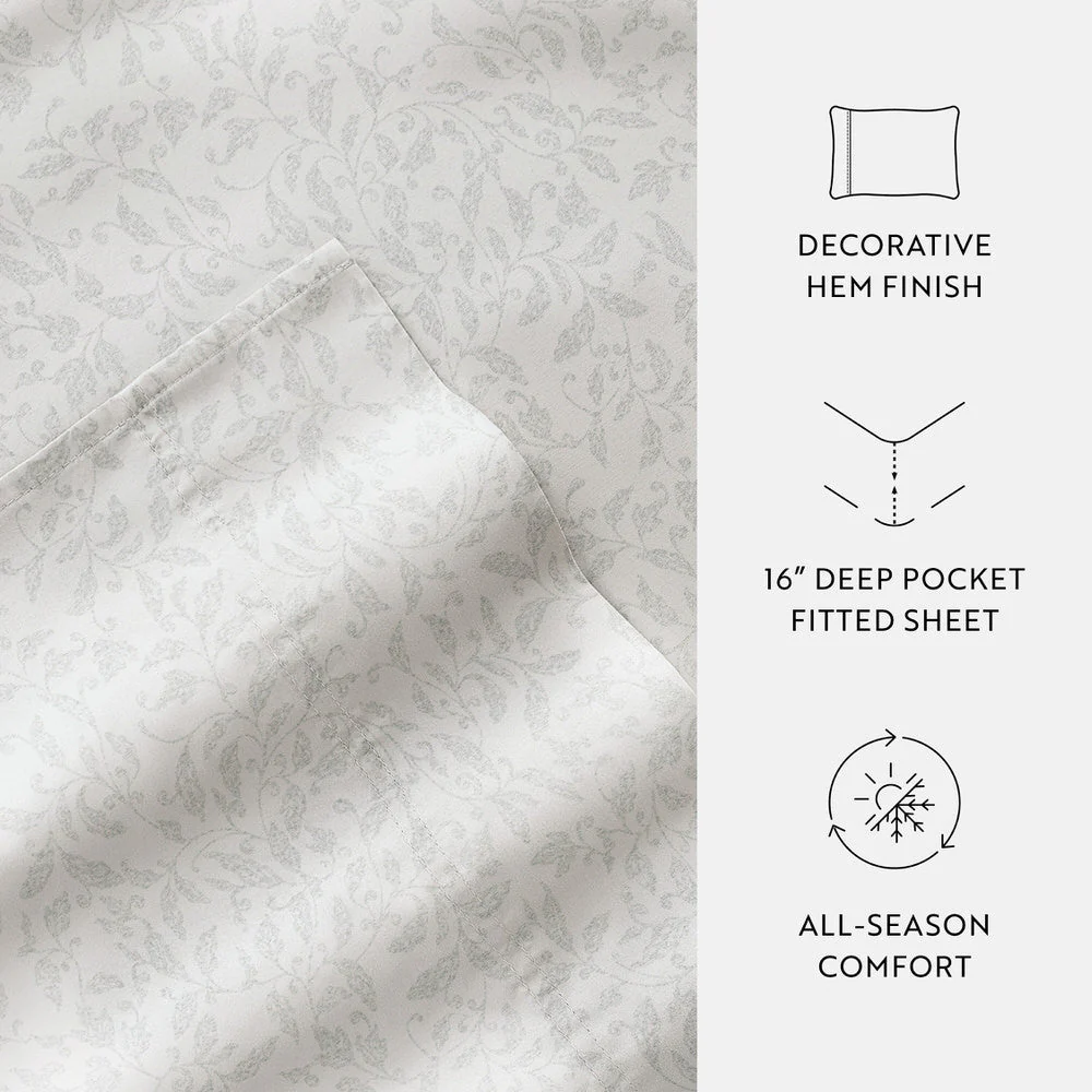 Romantic Vines 4-Piece Long Staple Cotton Sheet Set (Sale) - Image 9