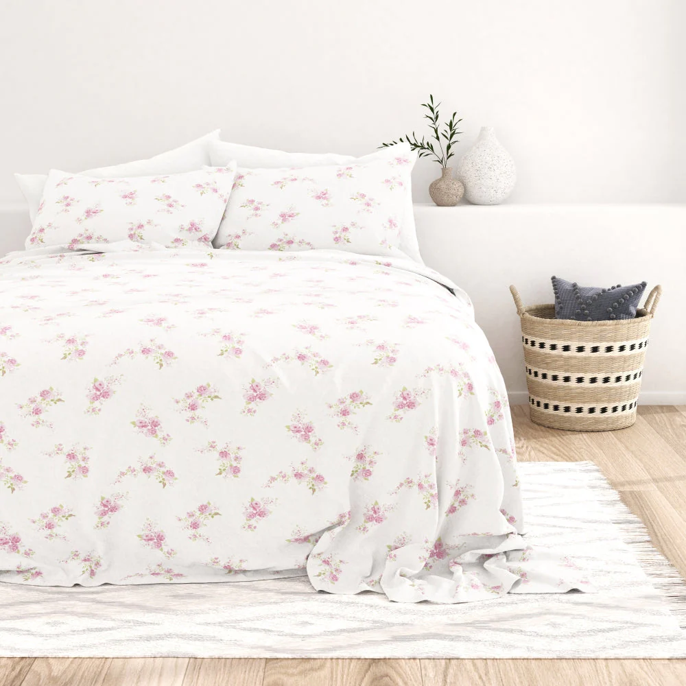 Rose Bunch 4-Piece Flannel Sheet Set (Sale) - Image 6