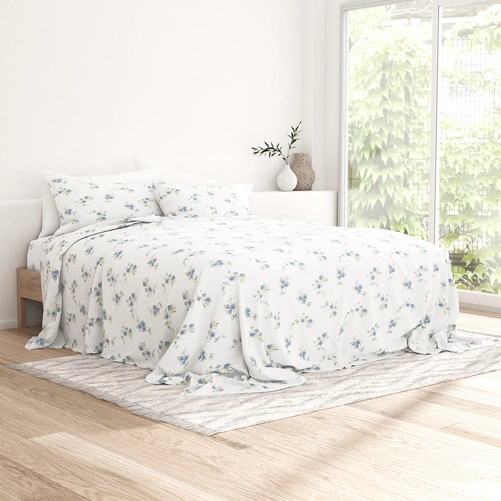 Rose Bunch 4-Piece Flannel Sheet Set (Sale) - Image 7