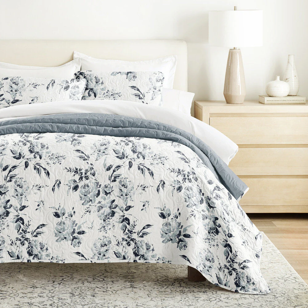 Rose Garden Reversible Quilted Coverlet Set (Sale) - Image 3