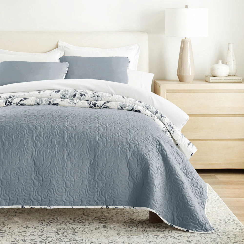 Rose Garden Reversible Quilted Coverlet Set (Sale) - Image 4