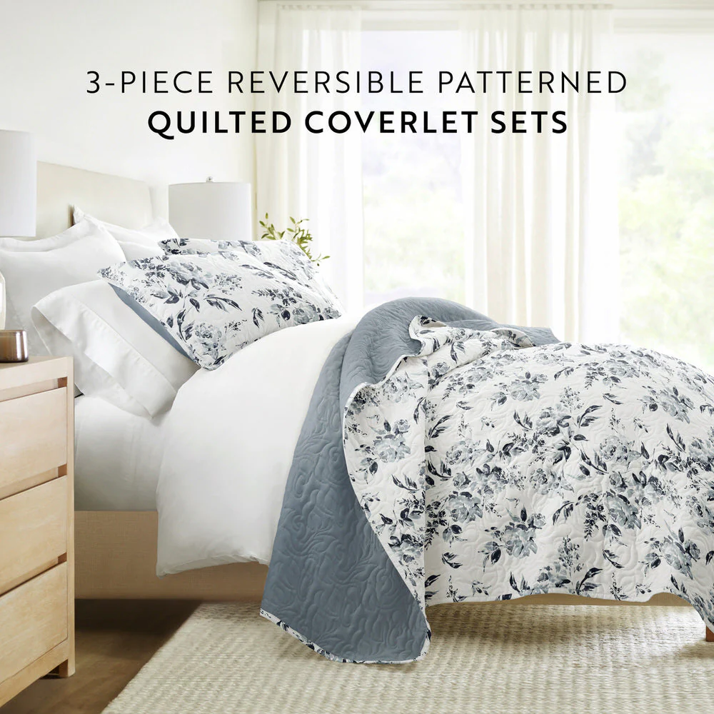 Rose Garden Reversible Quilted Coverlet Set (Sale) - Image 8