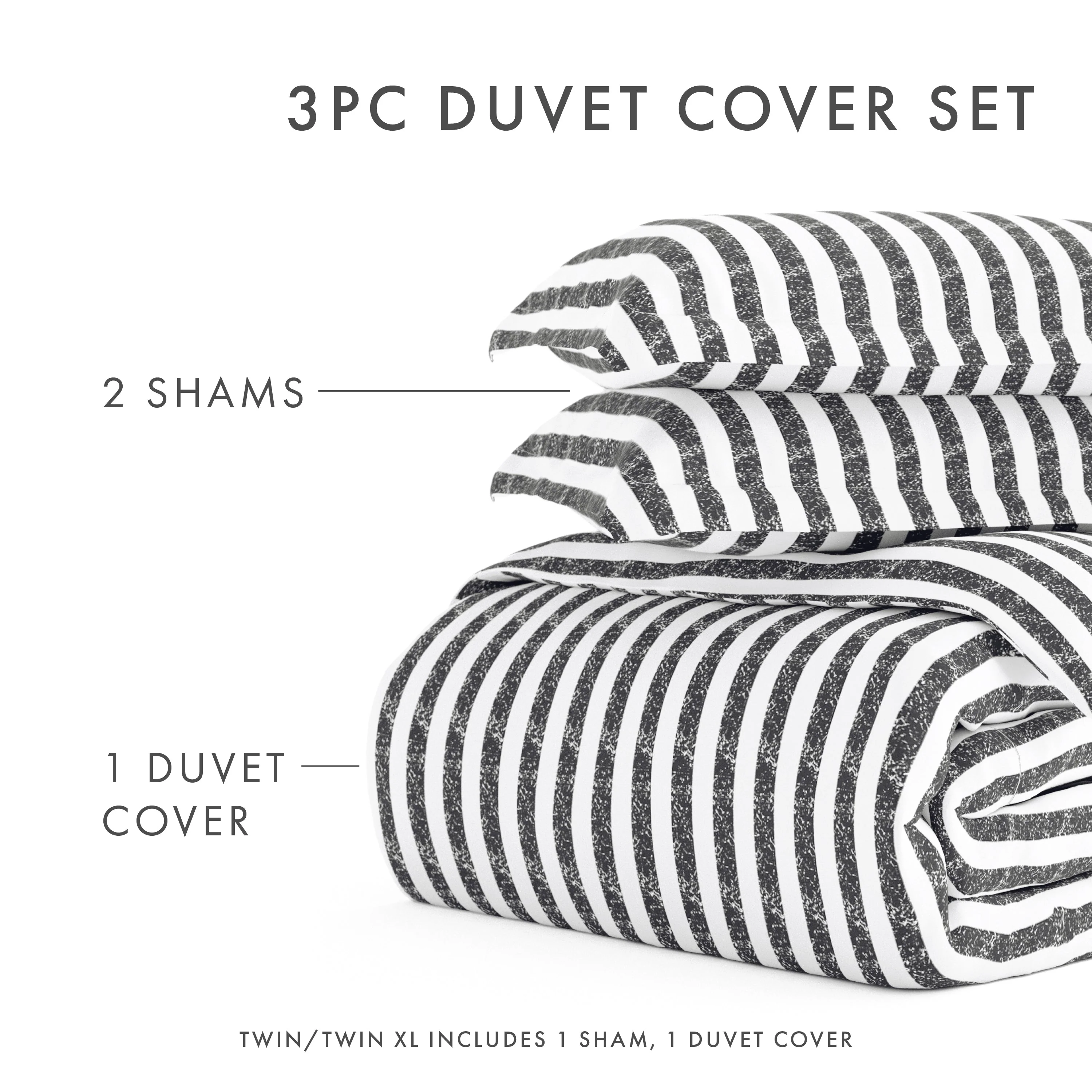 Rugged Stripes Pattern 3-Piece Duvet Cover Set (Sale) - Image 15