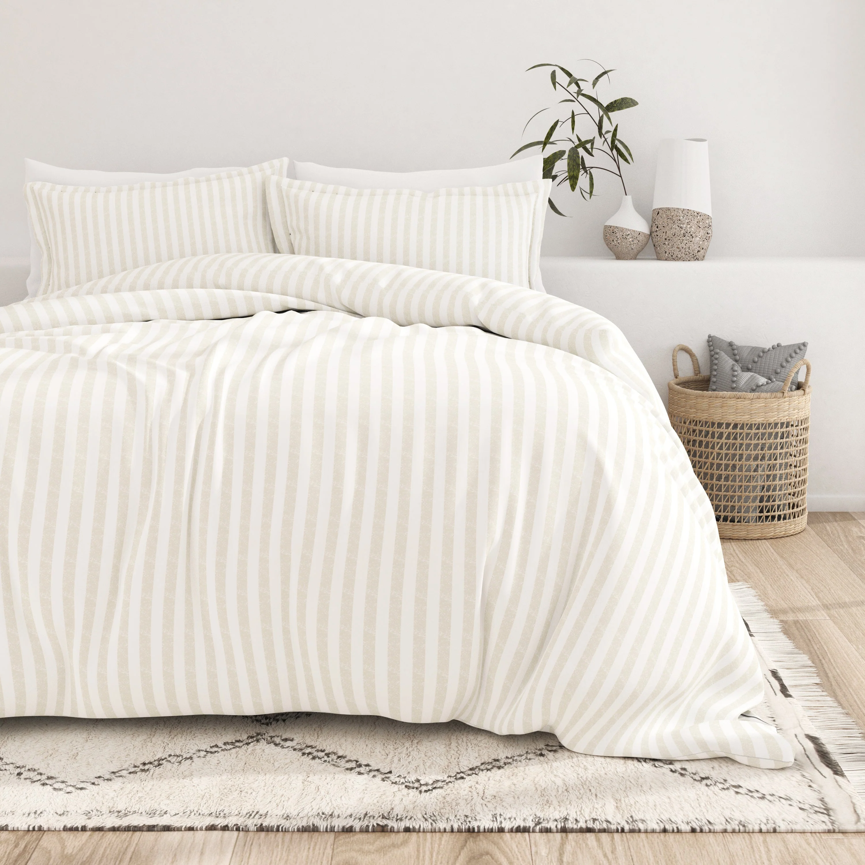 Sale - Rugged Stripes Pattern 3-Piece Duvet Cover Set - Image 10