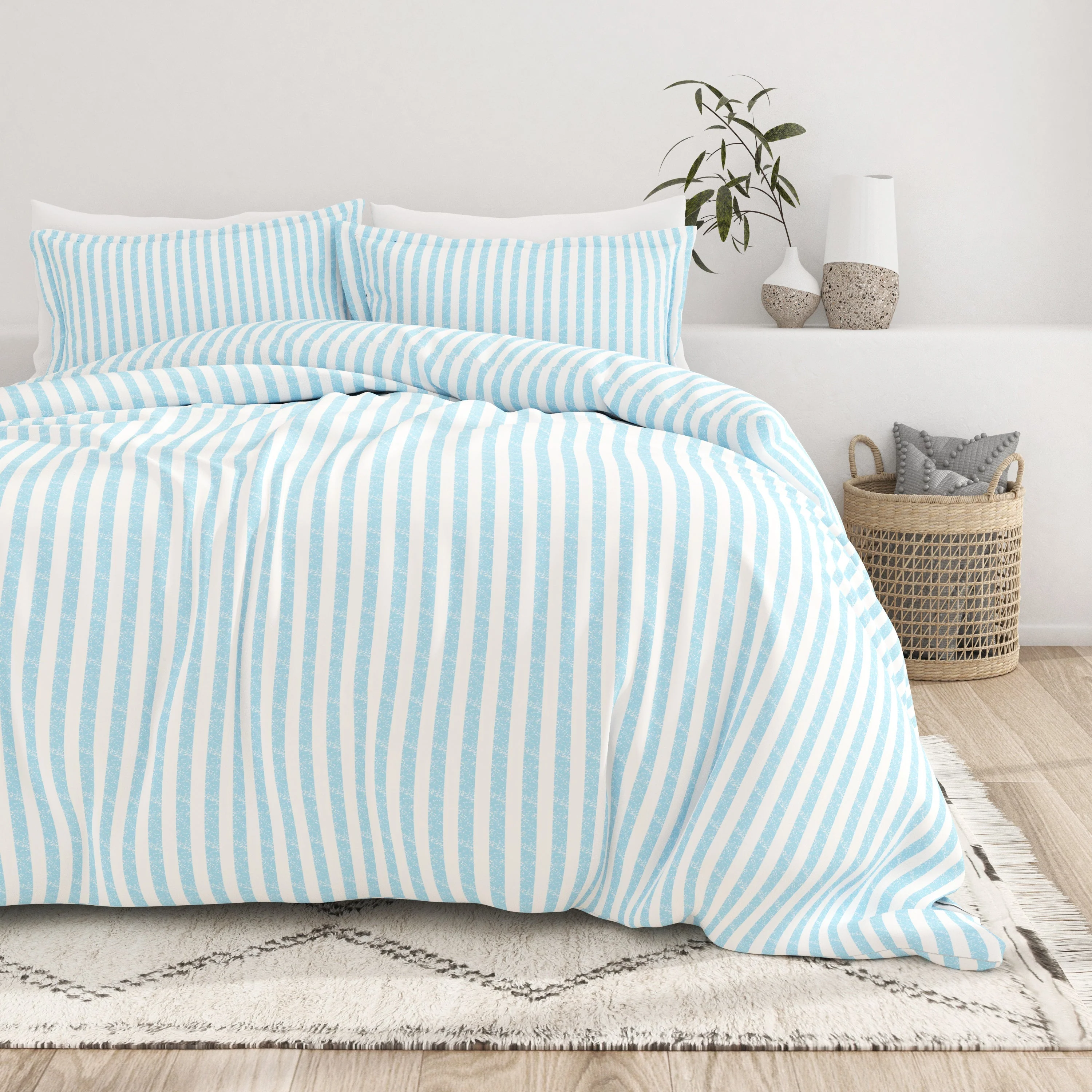Sale - Rugged Stripes Pattern 3-Piece Duvet Cover Set - Image 12