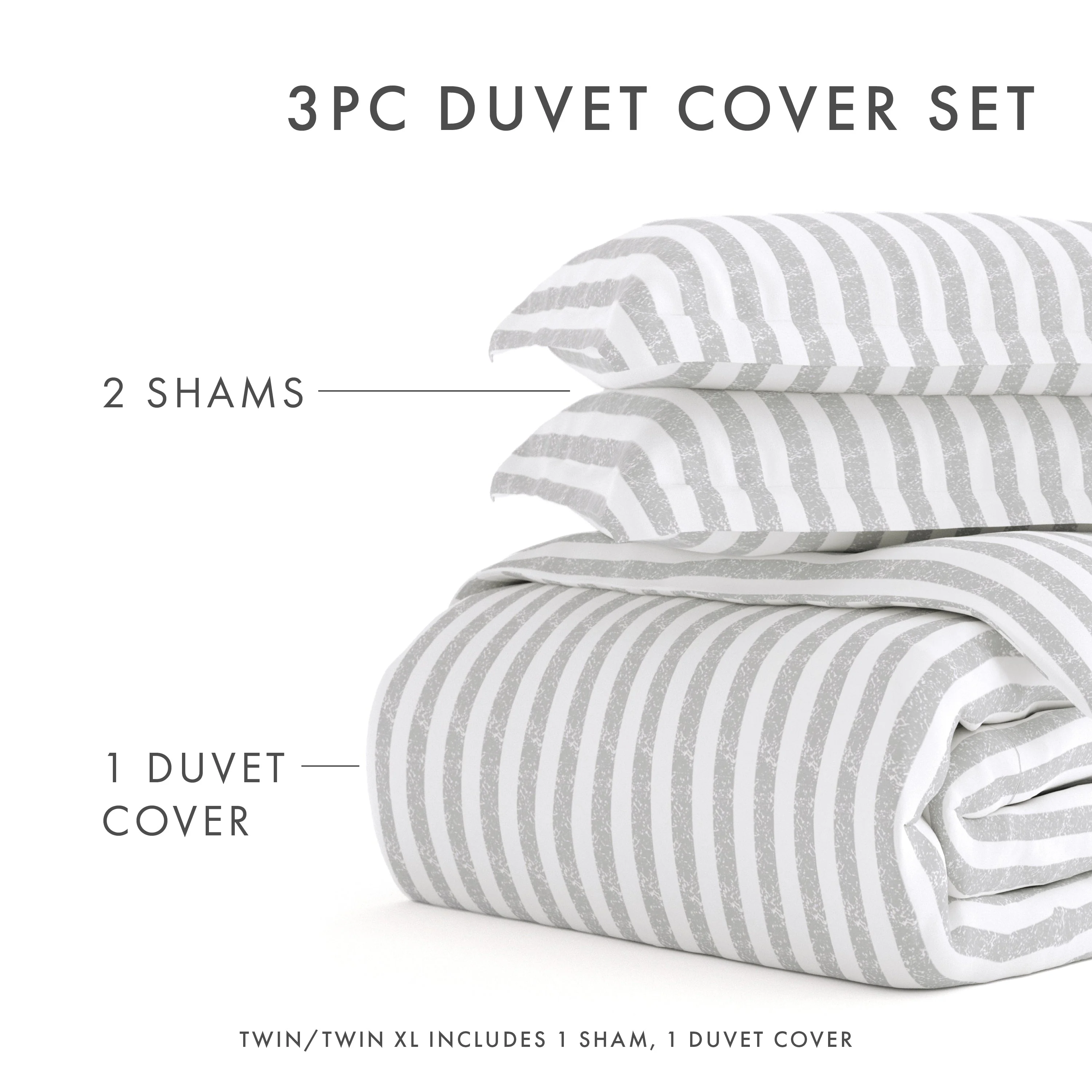 Sale - Rugged Stripes Pattern 3-Piece Duvet Cover Set - Image 16