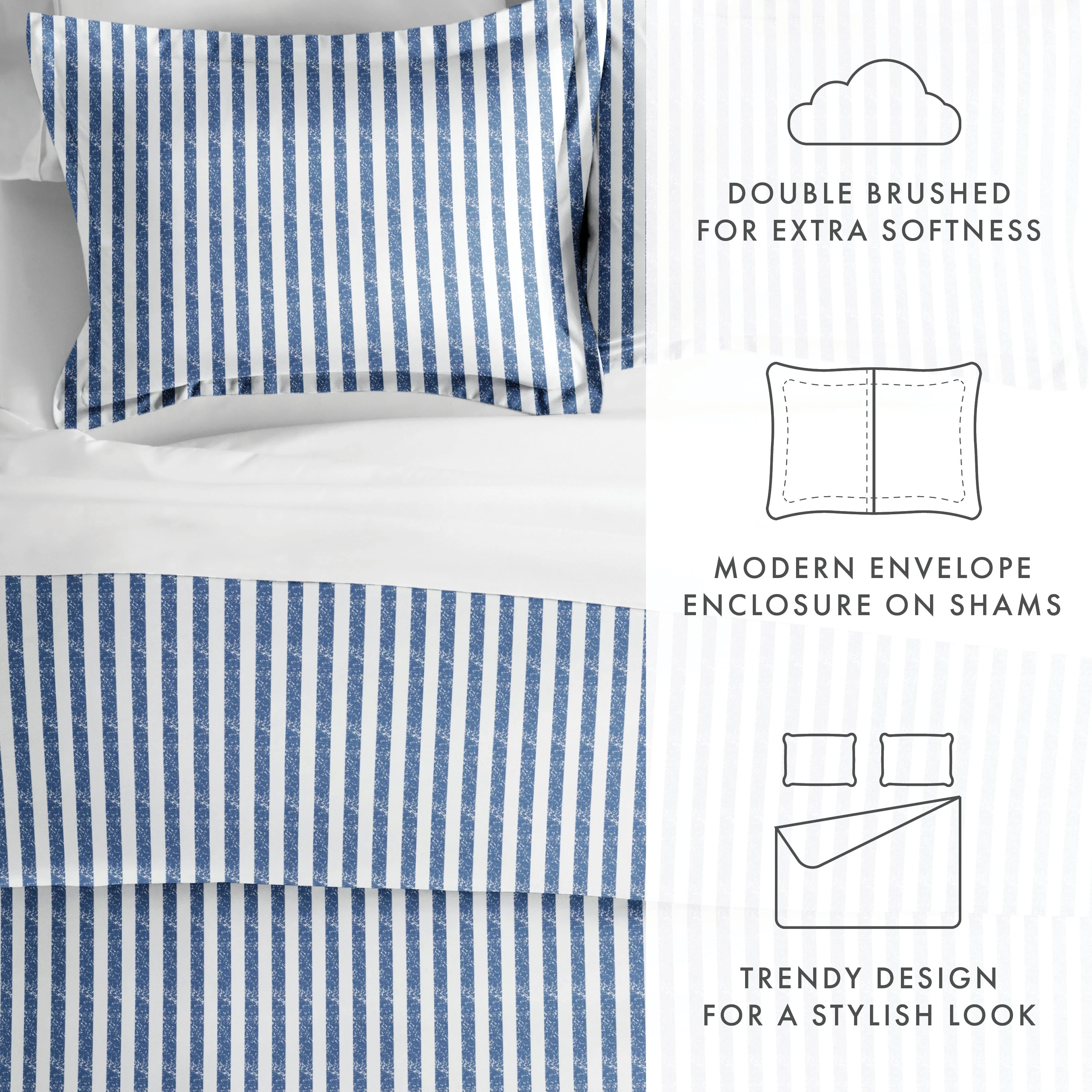 Sale - Rugged Stripes Pattern 3-Piece Duvet Cover Set - Image 27