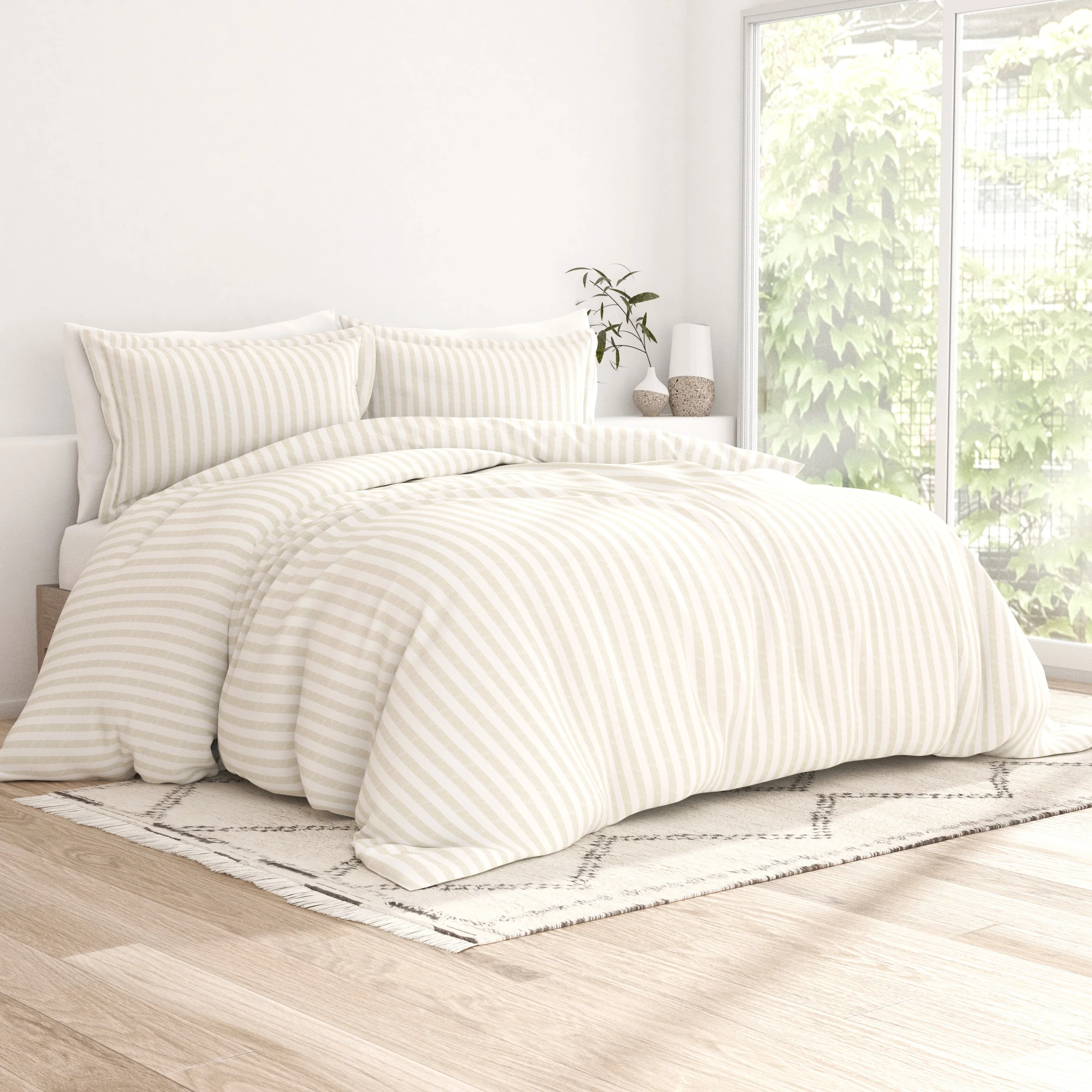 Sale - Rugged Stripes Pattern 3-Piece Duvet Cover Set - Image 3