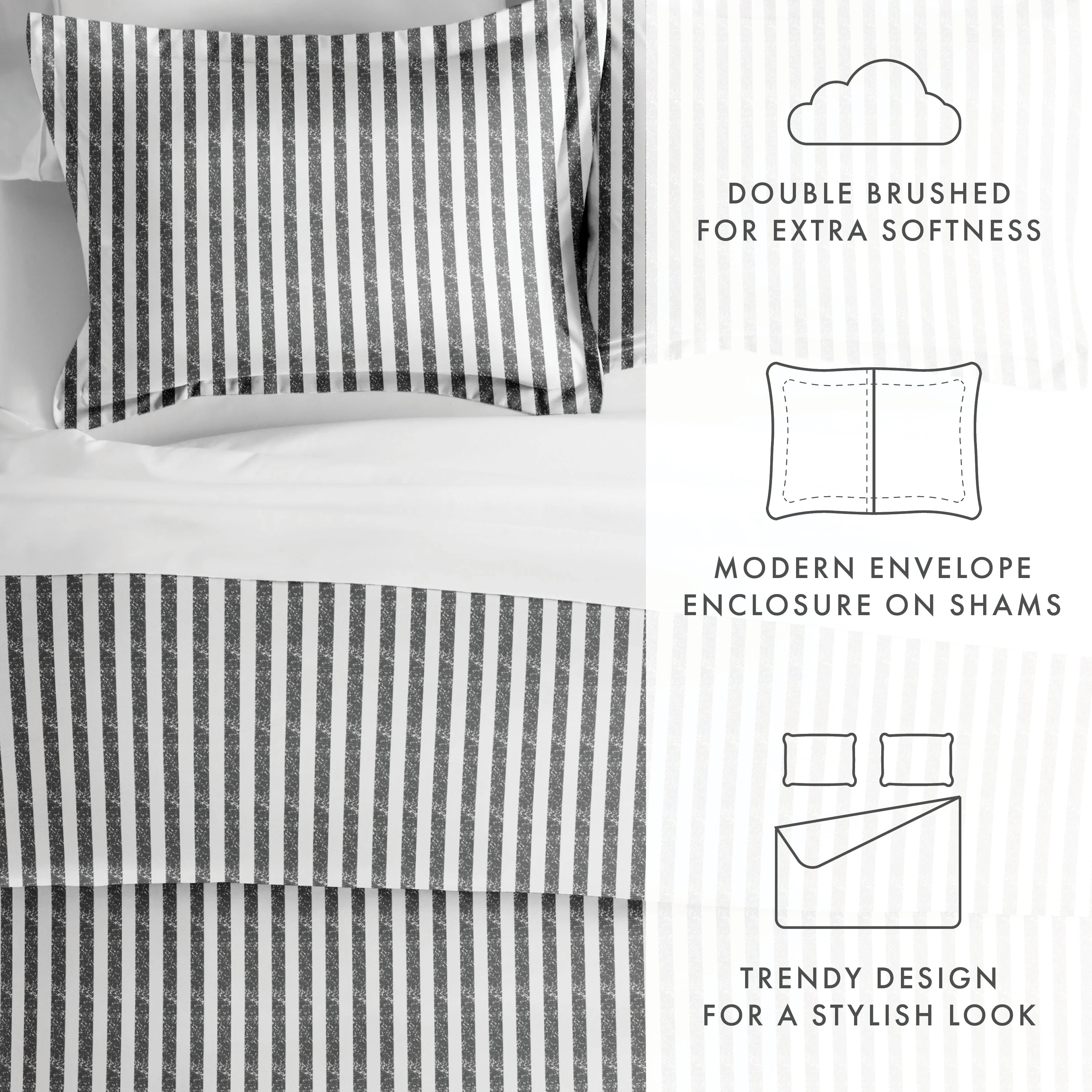 Rugged Stripes Pattern 3-Piece Duvet Cover Set (Sale) - Image 22