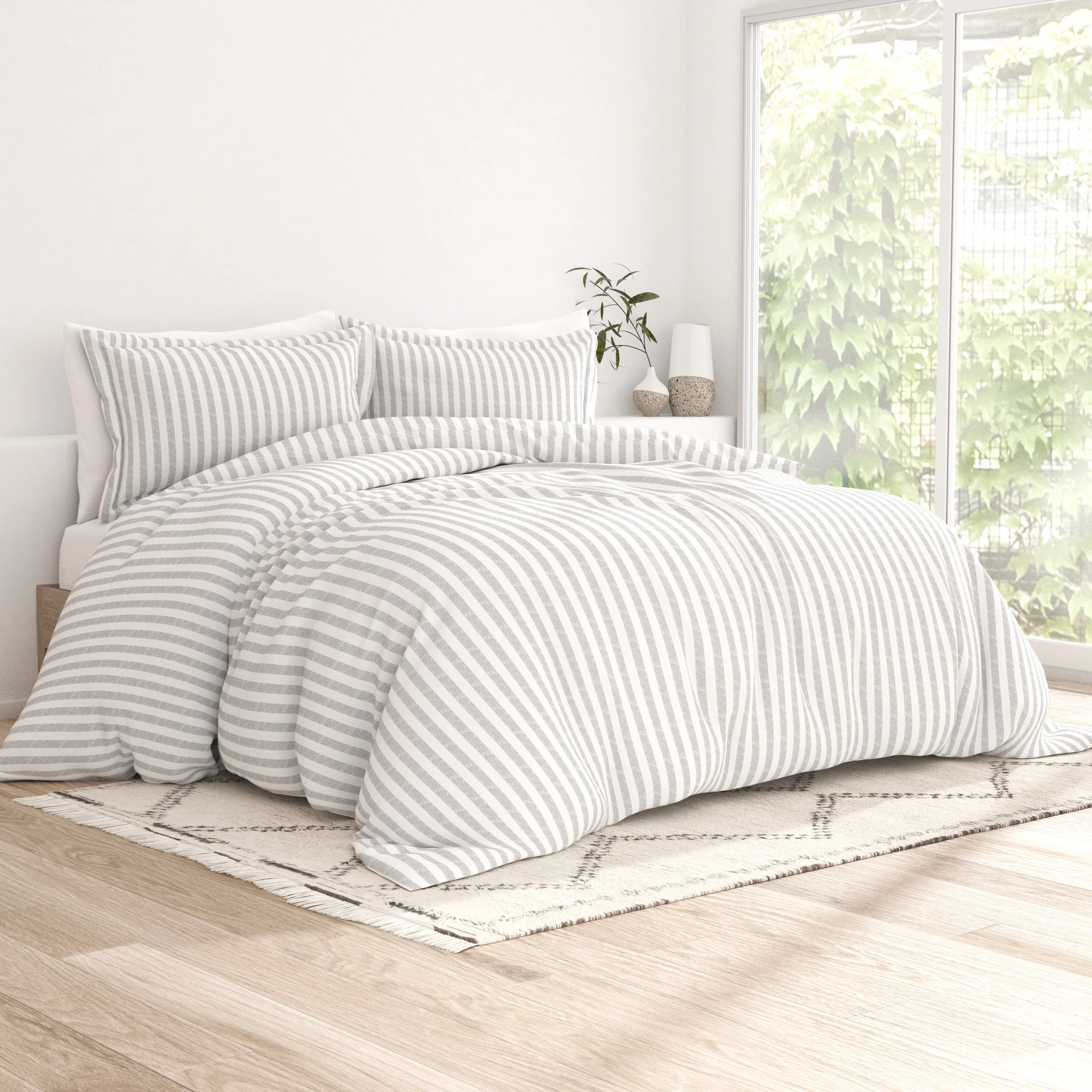 Rugged Stripes Pattern 3-Piece Duvet Cover Set (Sale) - Image 9