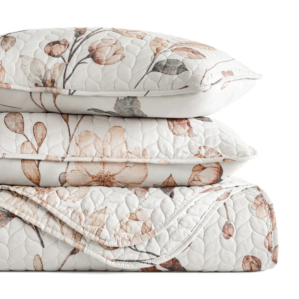 Russet Floral Quilted Coverlet Set (Sale) - Image 4