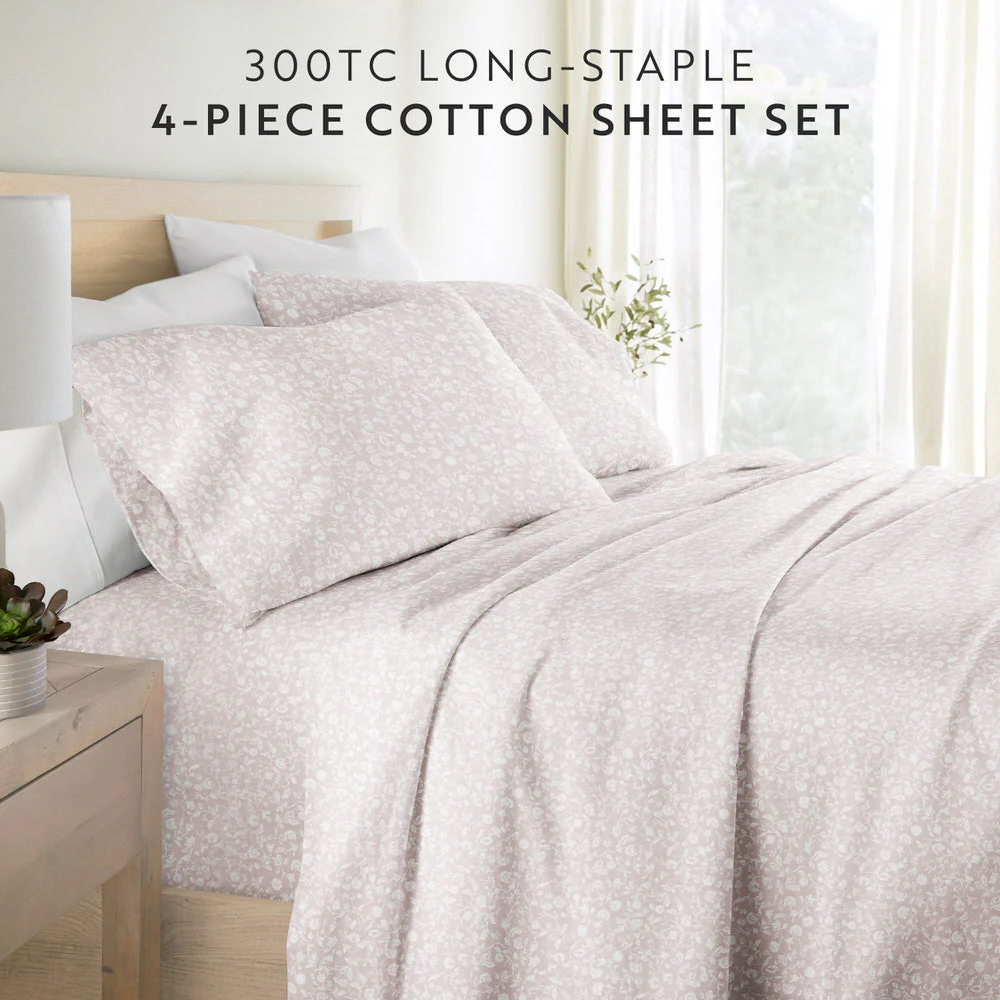 Rustic Jacobean 4-Piece Long Staple Cotton Sheet Set (Sale) - Image 10