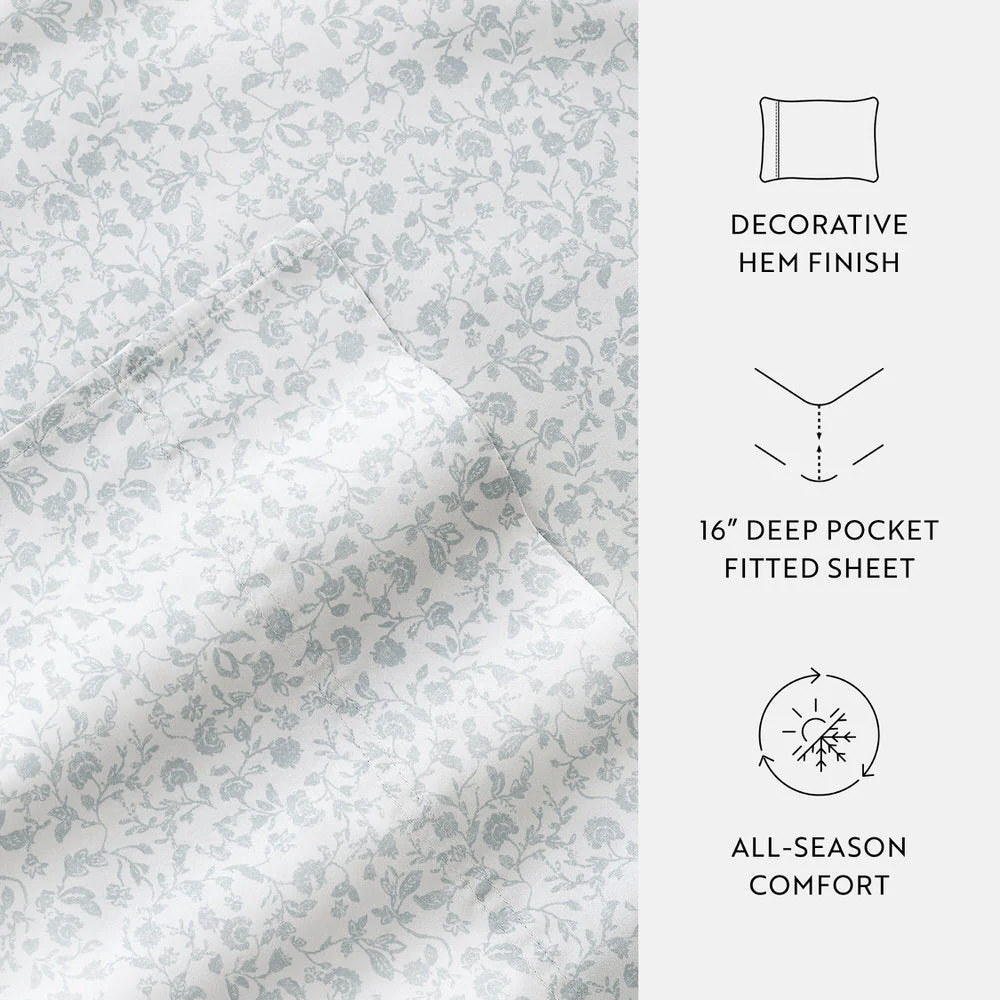 Rustic Jacobean 4-Piece Long Staple Cotton Sheet Set (Sale) - Image 17