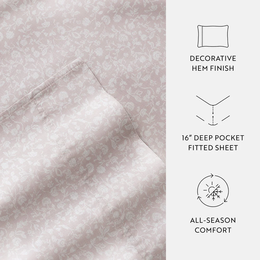 Rustic Jacobean 4-Piece Long Staple Cotton Sheet Set (Sale) - Image 18