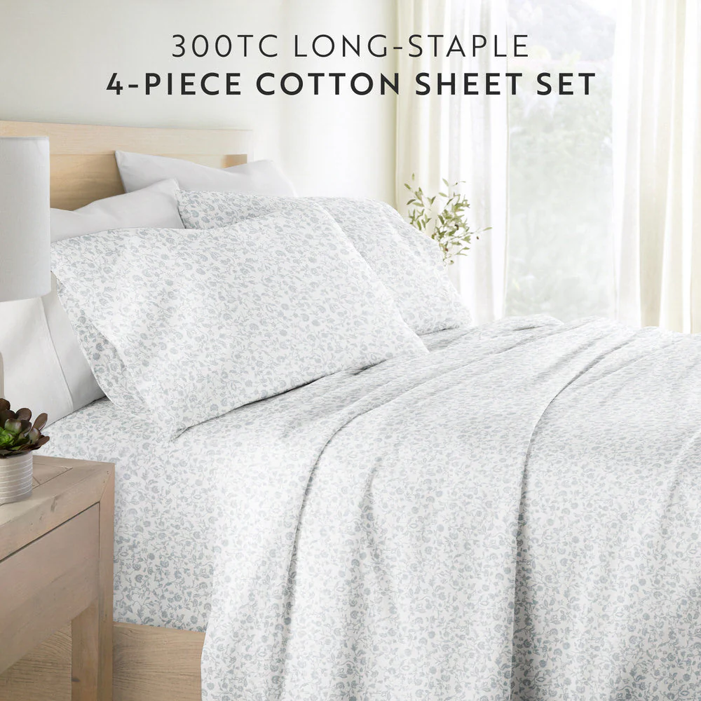 Rustic Jacobean 4-Piece Long Staple Cotton Sheet Set (Sale) - Image 9