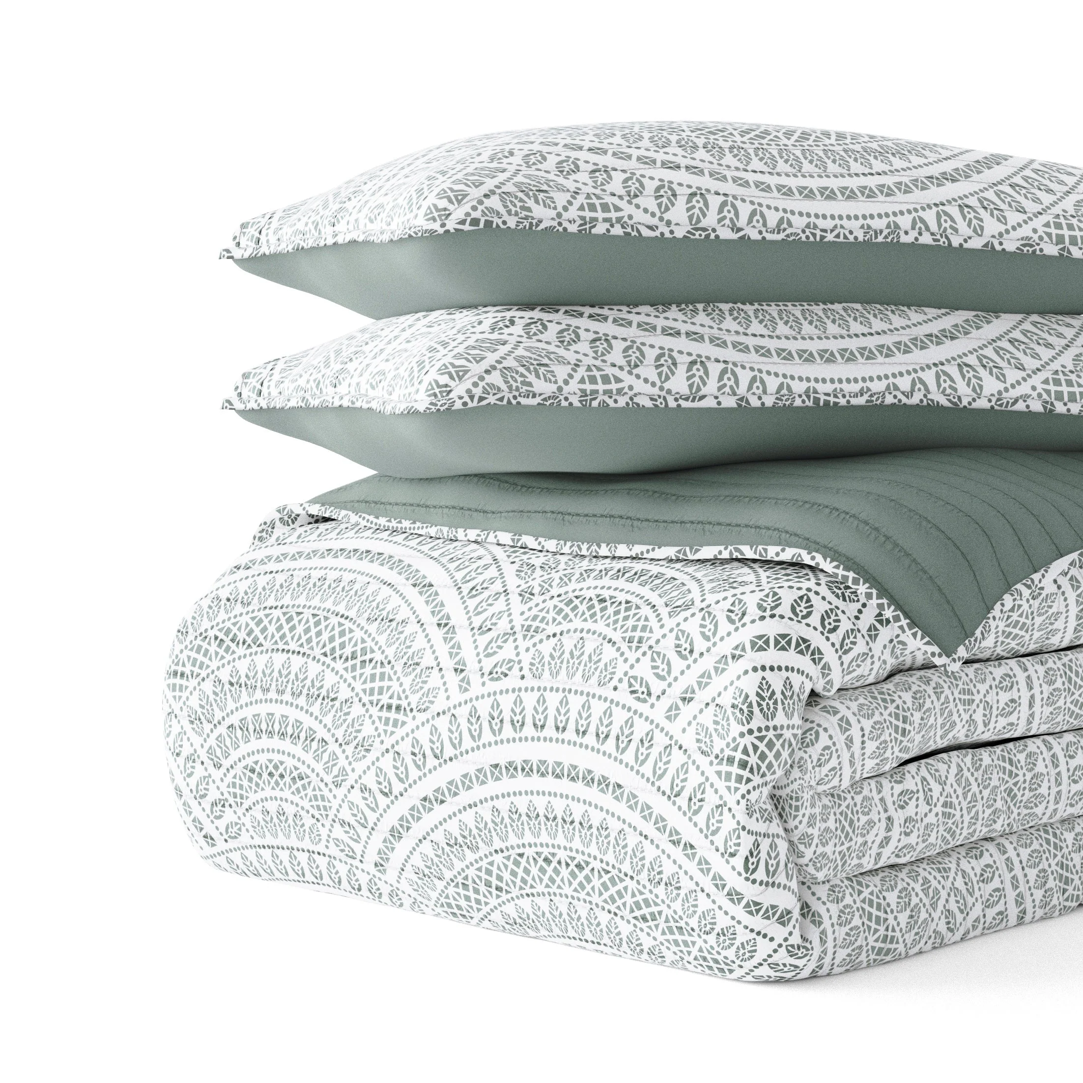 Sale - Scallop Reversible Quilted Coverlet Set - Image 23