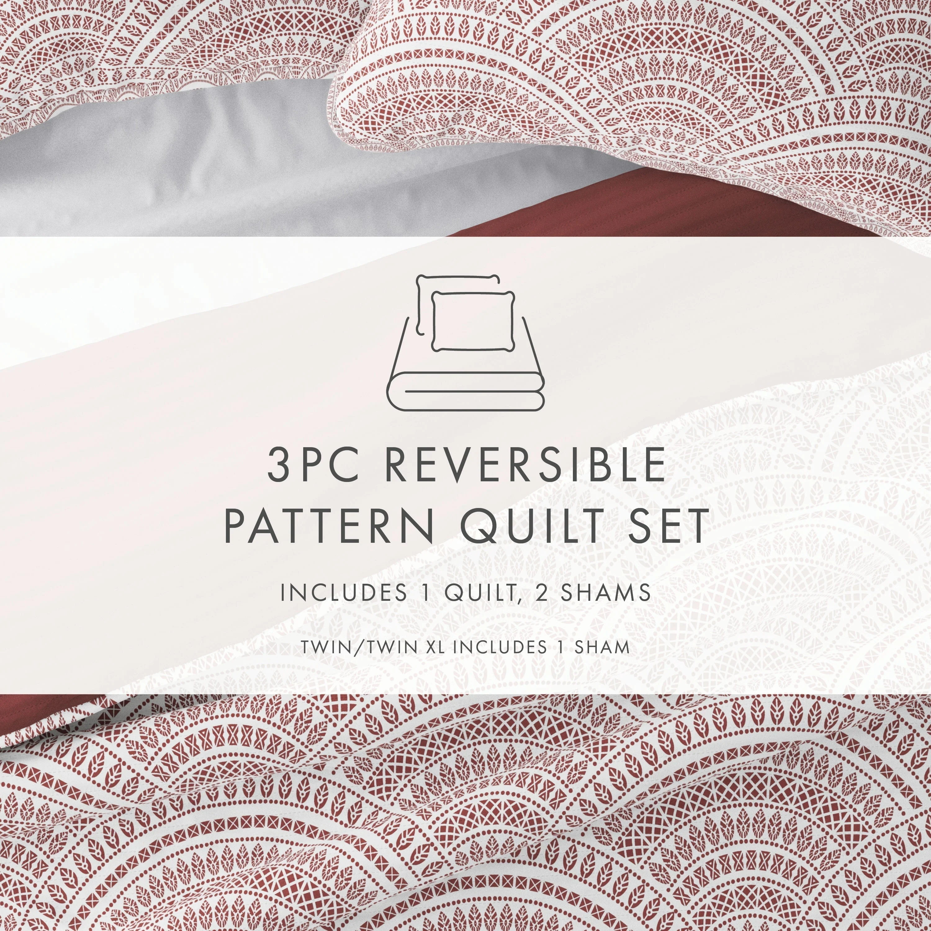 Sale - Scallop Reversible Quilted Coverlet Set - Image 25