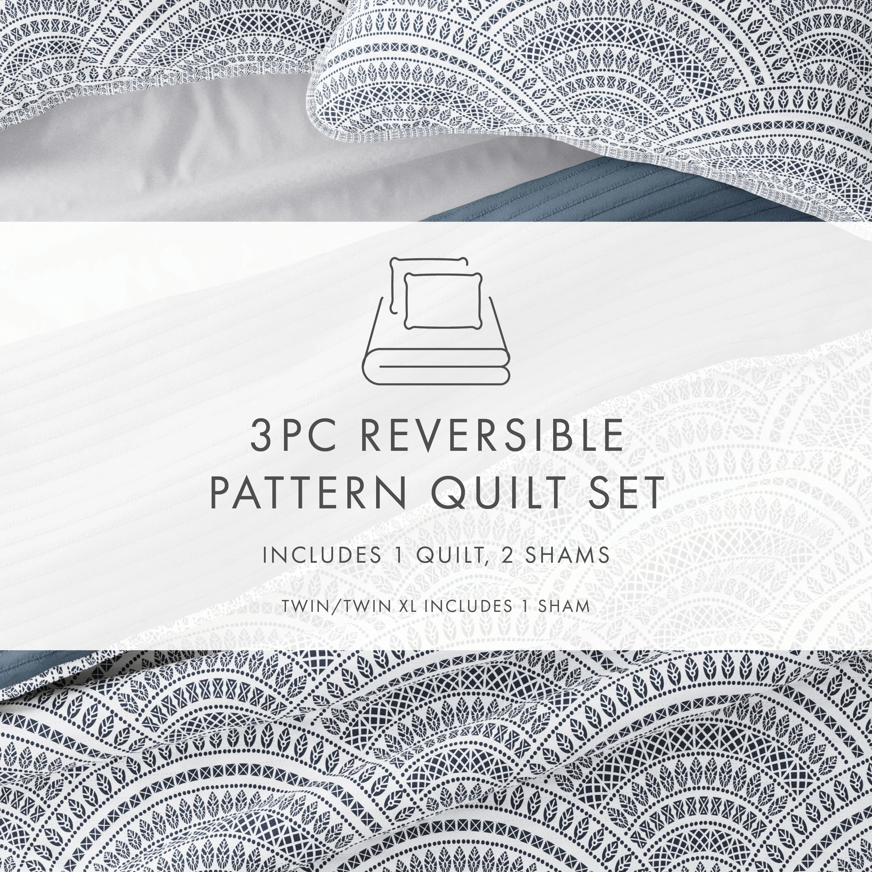 Sale - Scallop Reversible Quilted Coverlet Set - Image 26