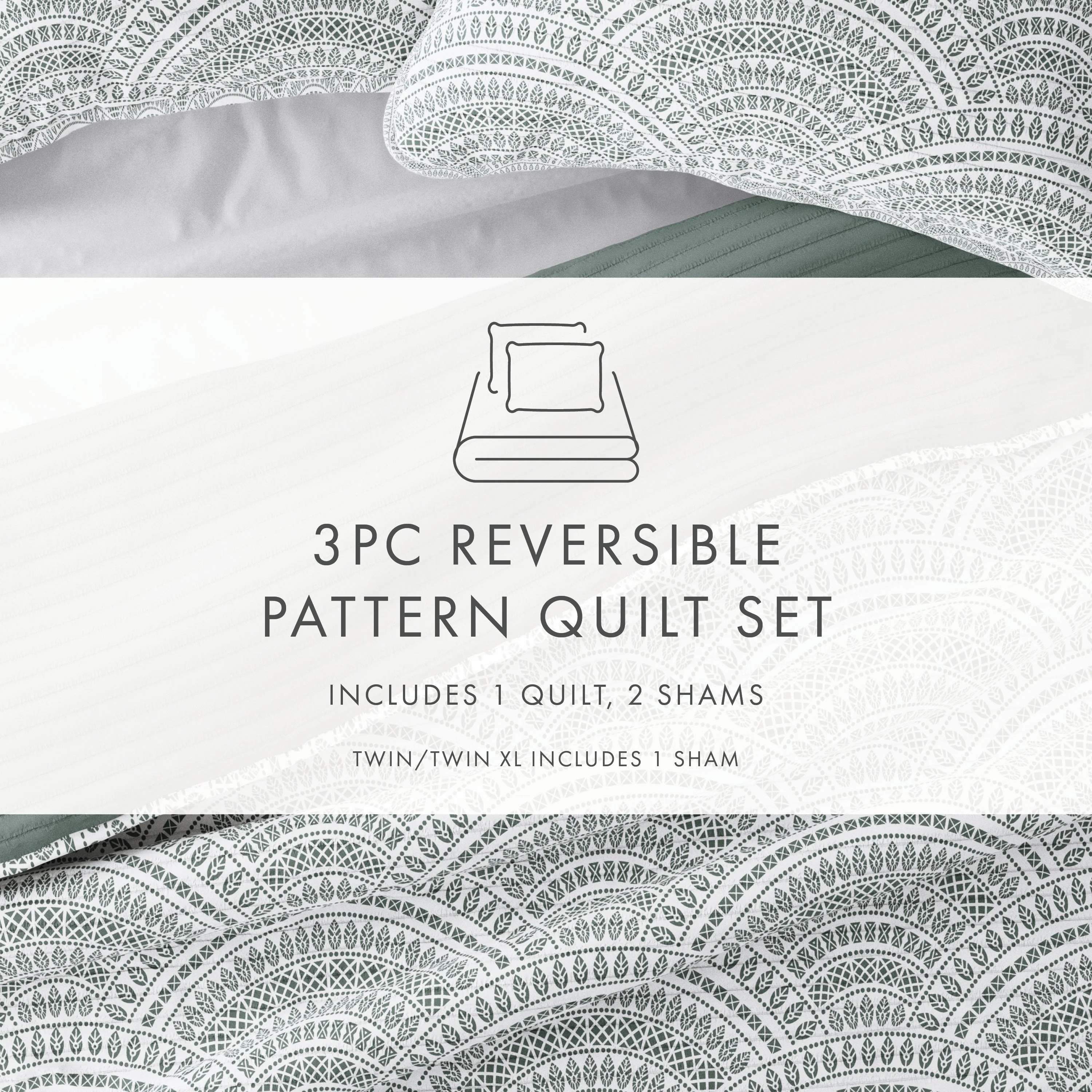 Sale - Scallop Reversible Quilted Coverlet Set - Image 27