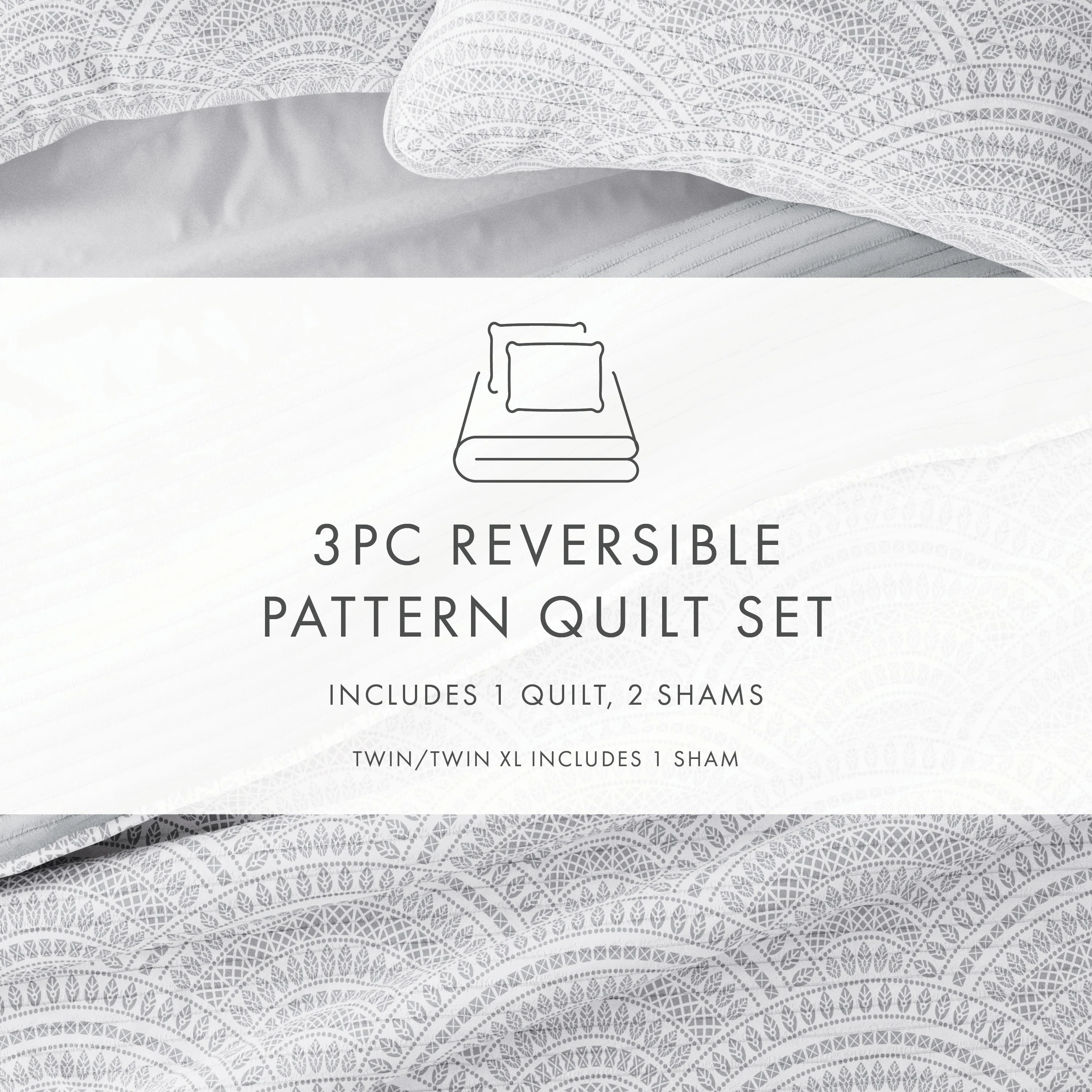 Sale - Scallop Reversible Quilted Coverlet Set - Image 28