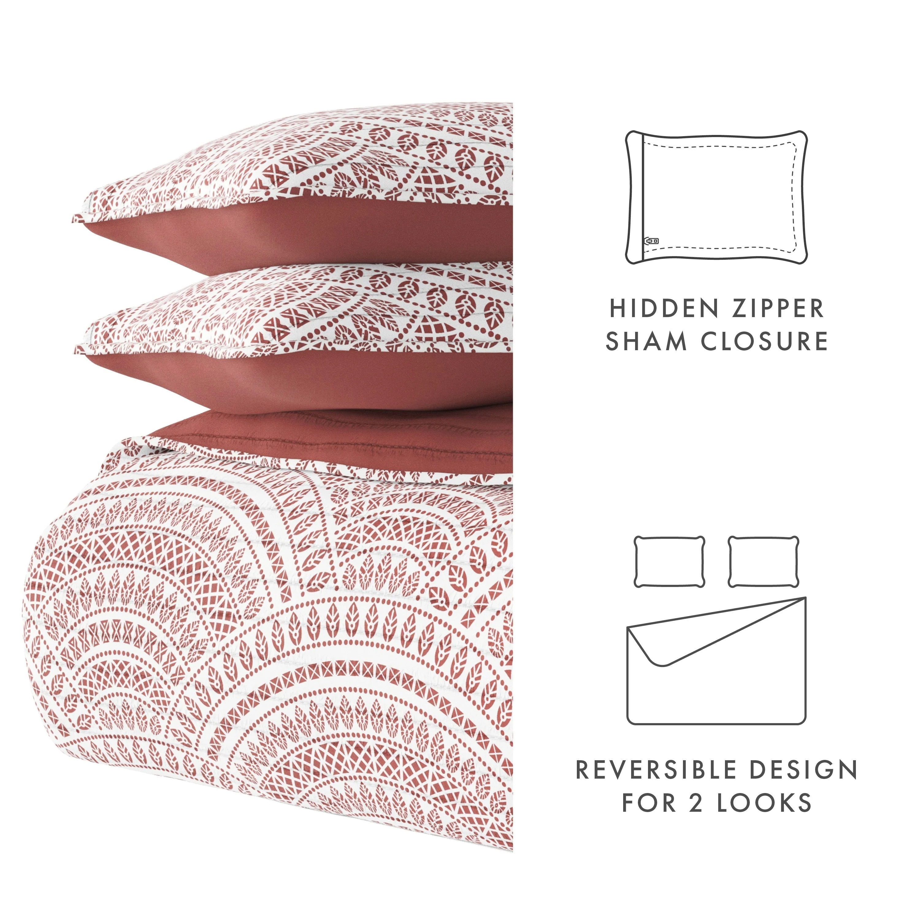 Sale - Scallop Reversible Quilted Coverlet Set - Image 37