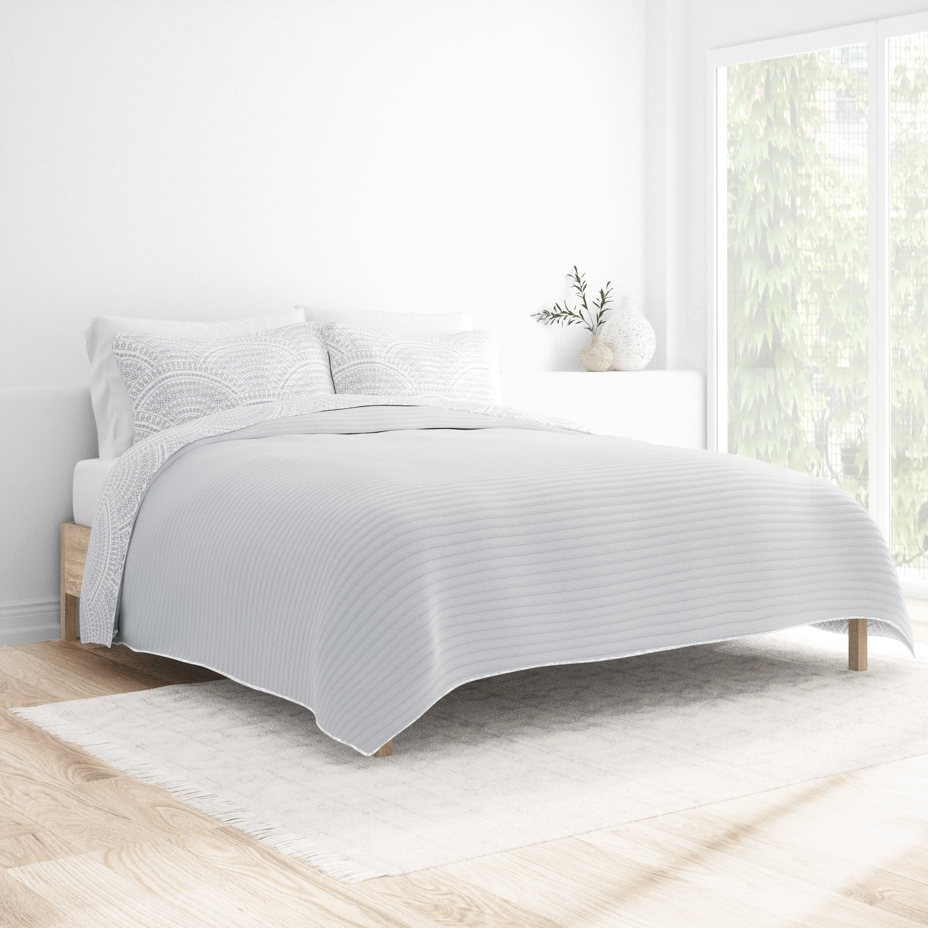 Sale - Scallop Reversible Quilted Coverlet Set - Image 8
