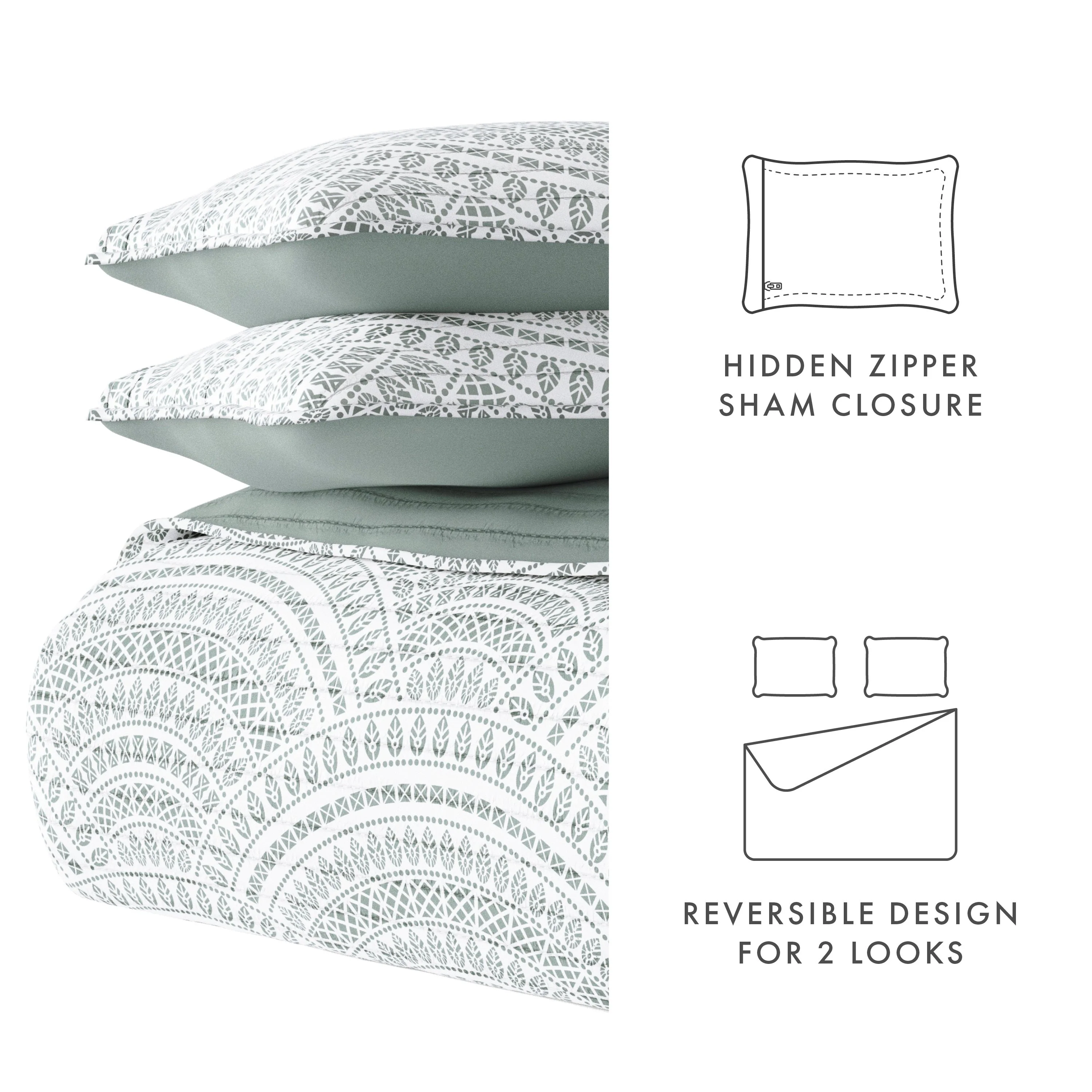 Scallop Reversible Quilted Coverlet Set (Sale) - Image 38