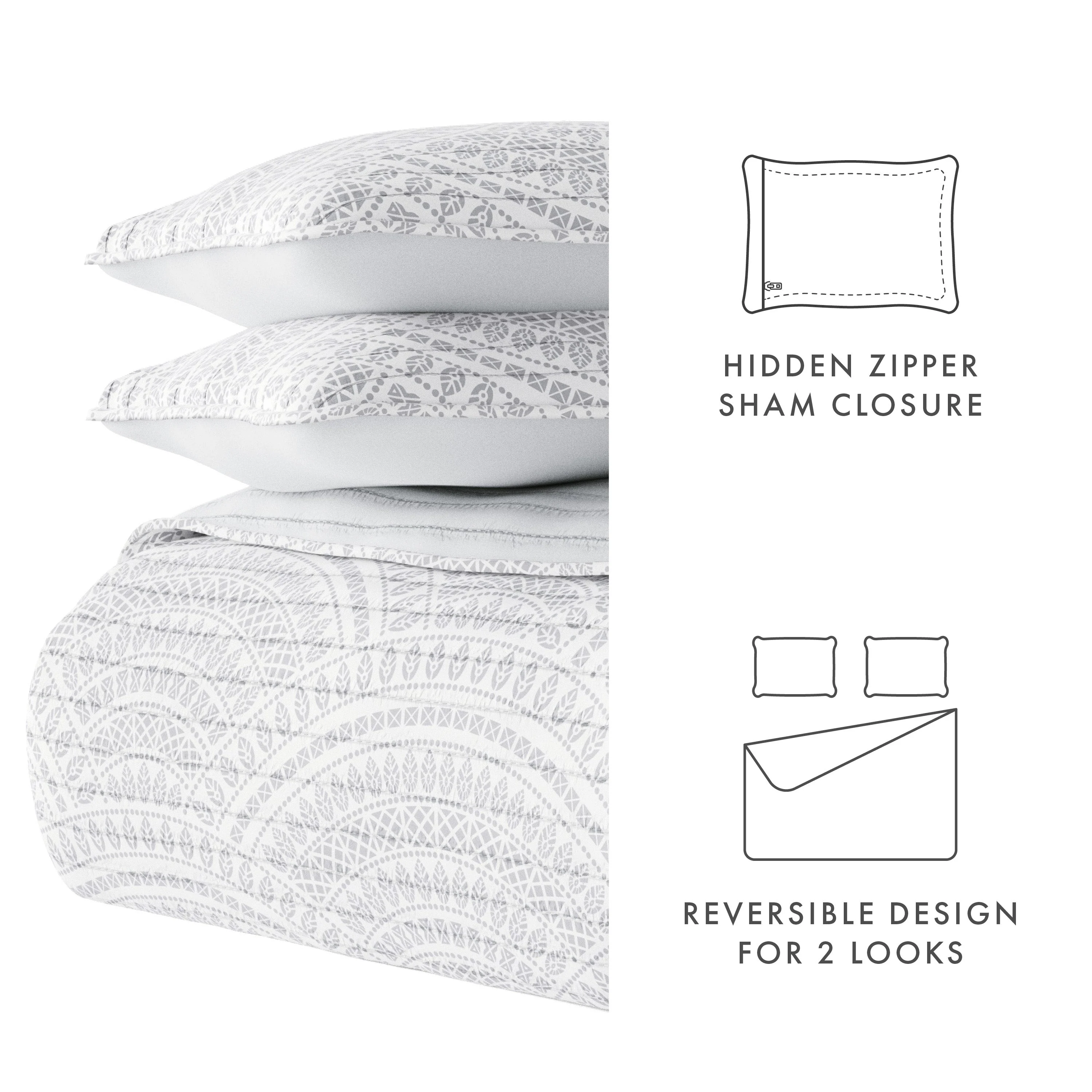Scallop Reversible Quilted Coverlet Set (Sale) - Image 39