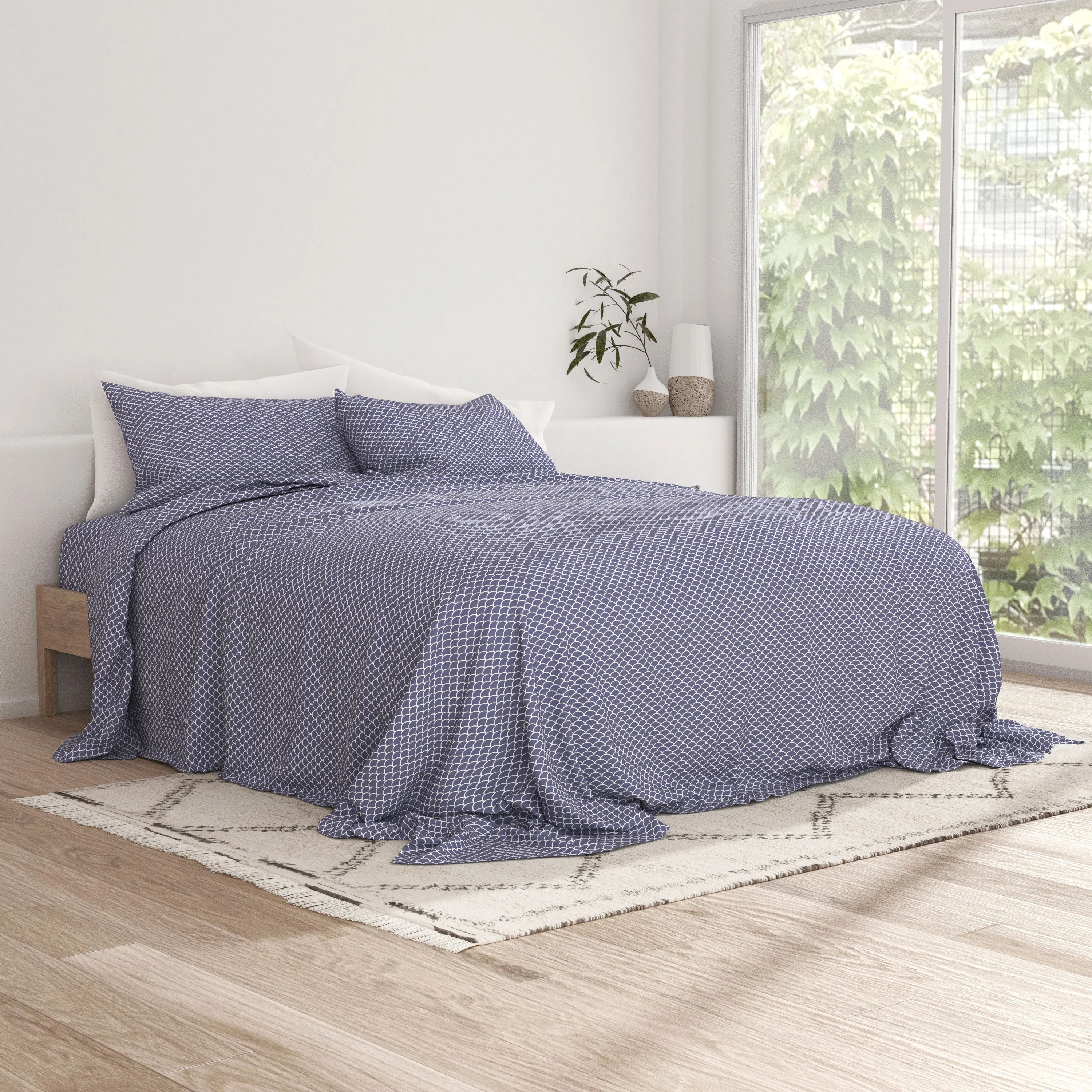 Scallops Pattern 4-Piece Sheet Set (Sale) - Image 10
