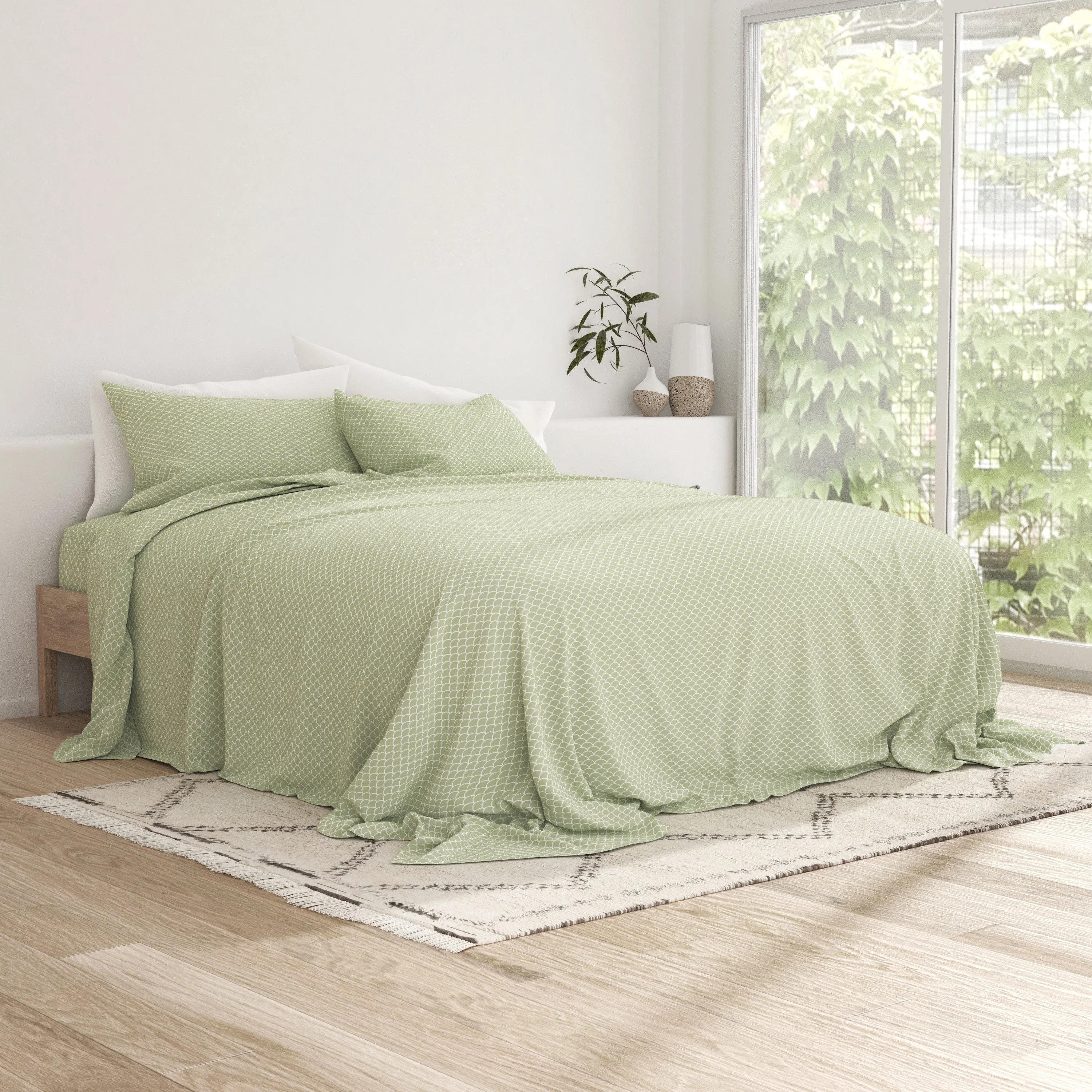 Scallops Pattern 4-Piece Sheet Set (Sale) - Image 12