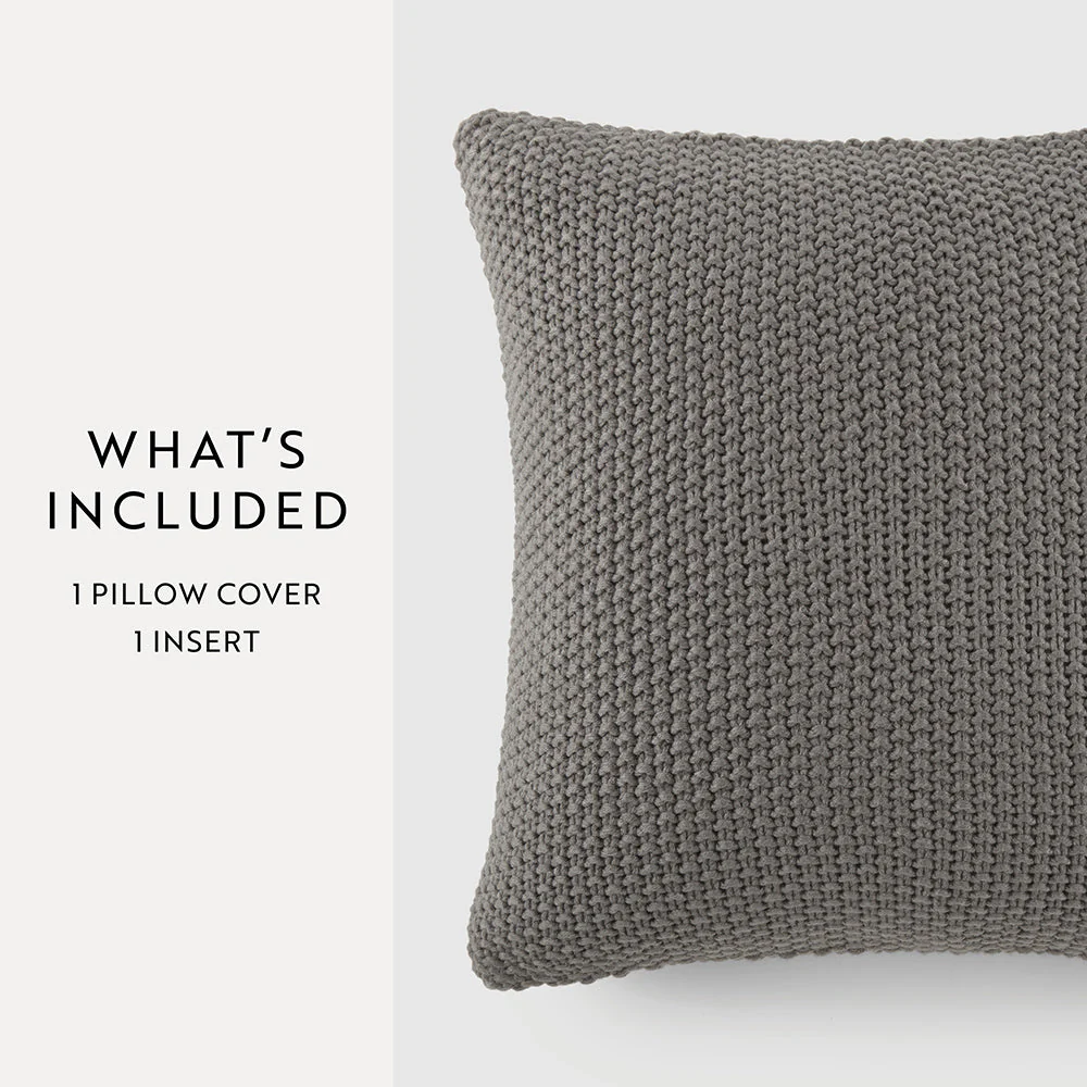 Seed Stitch Knit Throw Pillow Cover and Insert (Sale) - Image 32