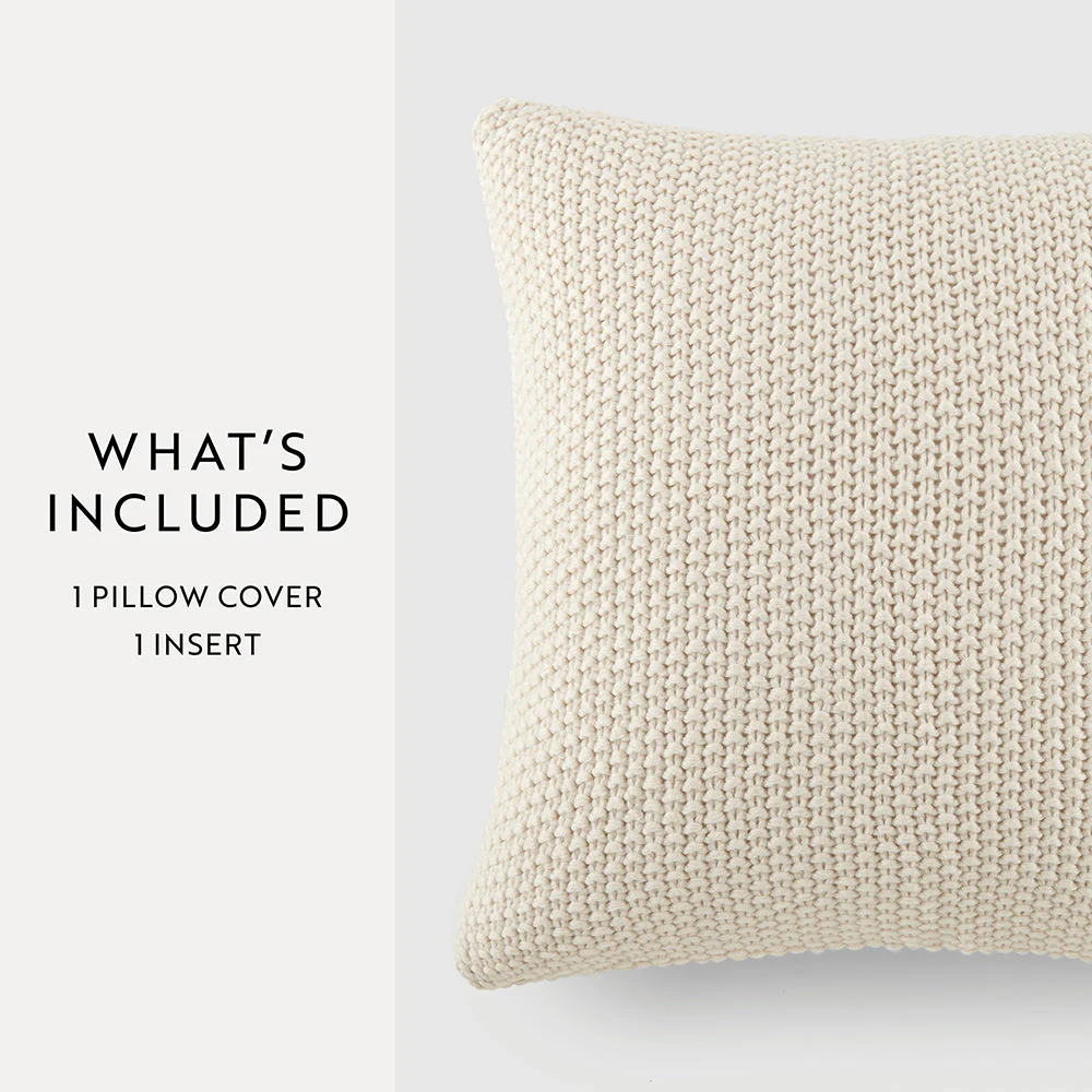 Seed Stitch Knit Throw Pillow Cover and Insert (Sale) - Image 34