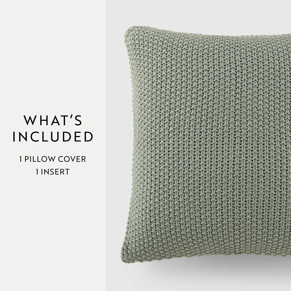Seed Stitch Knit Throw Pillow Cover and Insert (Sale) - Image 35