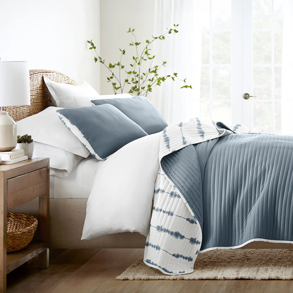 Shibori Reversible Quilted Coverlet Set (Sale) - Image 2