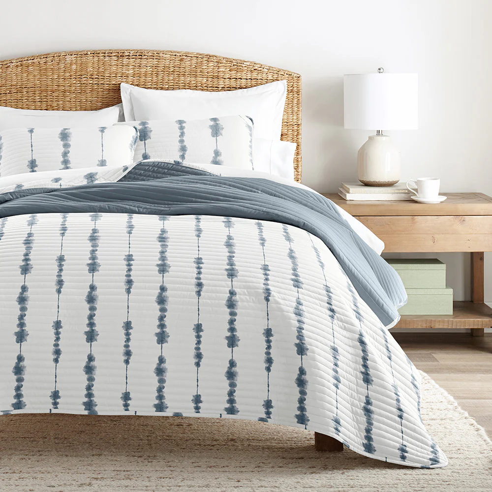 Shibori Reversible Quilted Coverlet Set (Sale) - Image 3