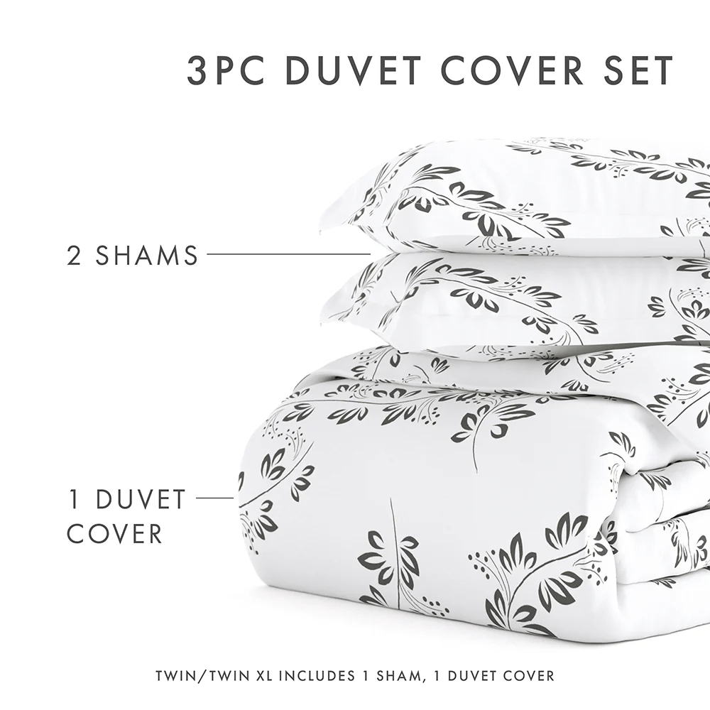 Simple Vine Pattern 3-Piece Duvet Cover Set (Sale) - Image 11