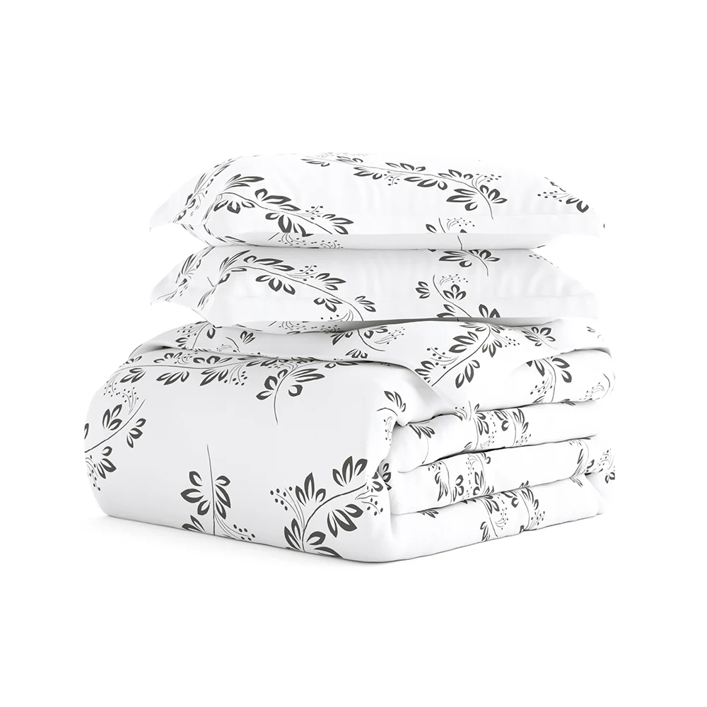 Simple Vine Pattern 3-Piece Duvet Cover Set (Sale) - Image 4