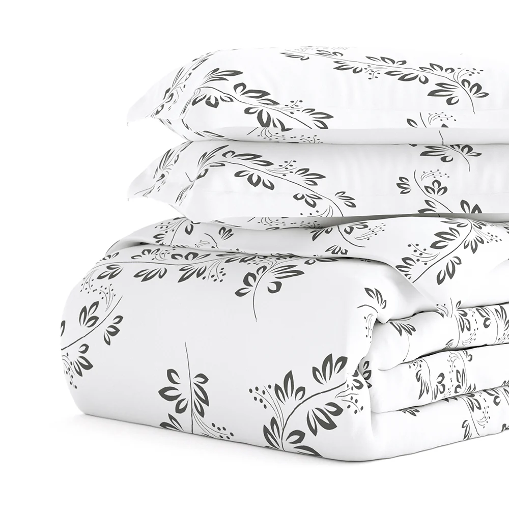 Simple Vine Pattern 3-Piece Duvet Cover Set (Sale) - Image 5