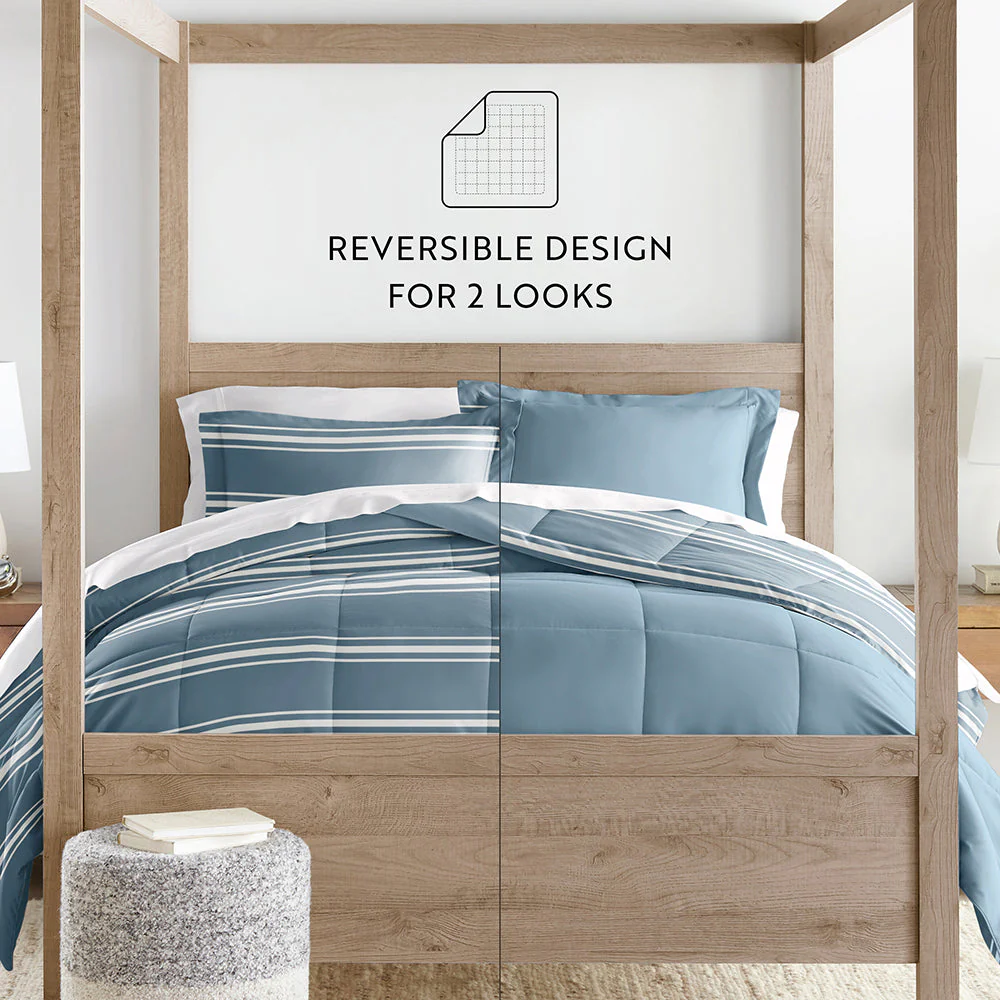 Soft Stripe Reversible Down-Alternative Comforter Set (Sale) - Image 24