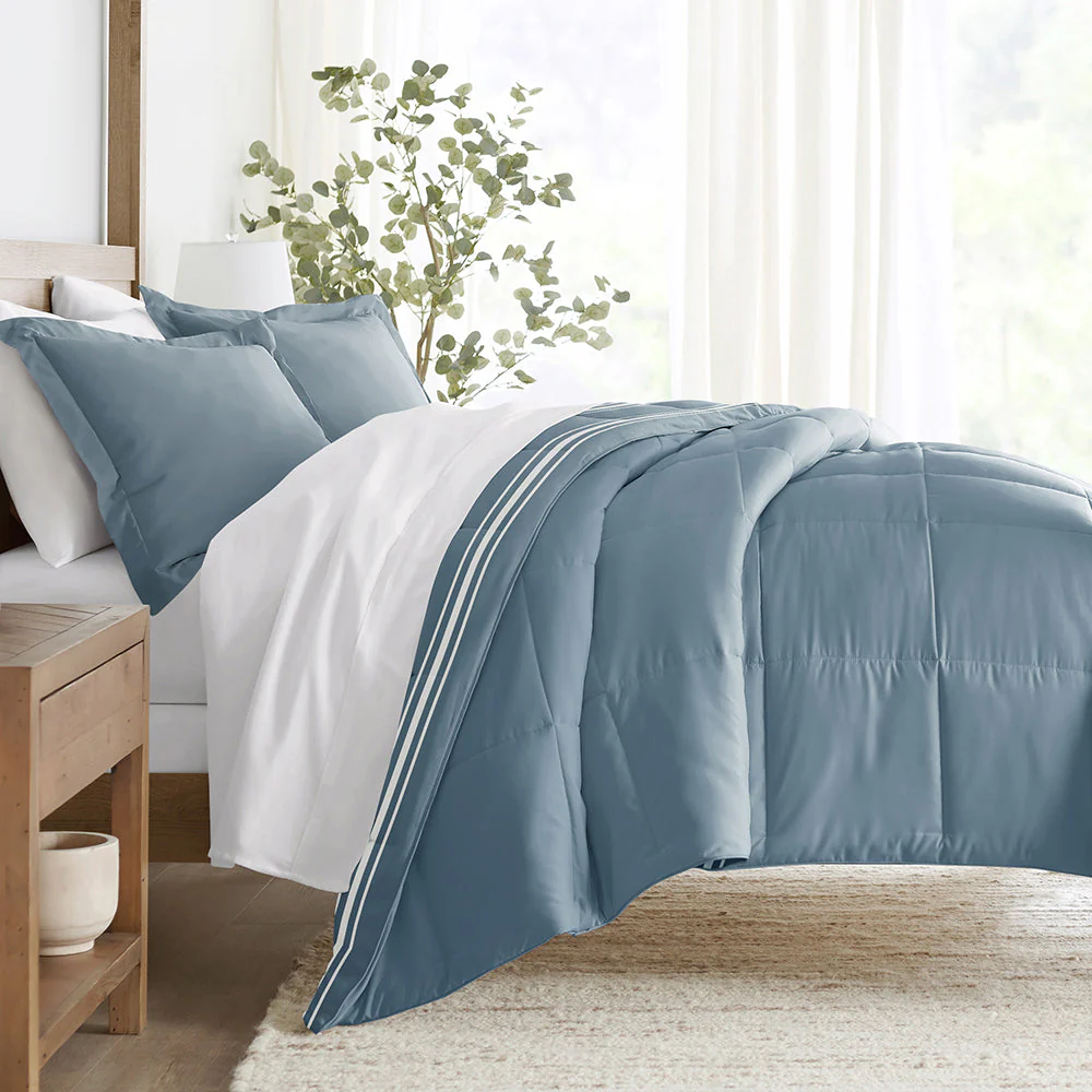 Soft Stripe Reversible Down-Alternative Comforter Set (Sale) - Image 4