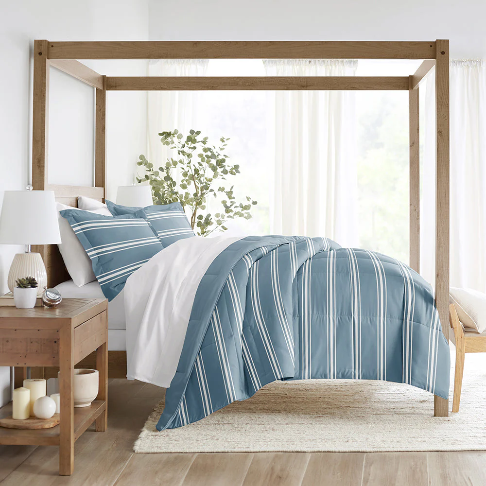 Soft Stripe Reversible Down-Alternative Comforter Set (Sale) - Image 6