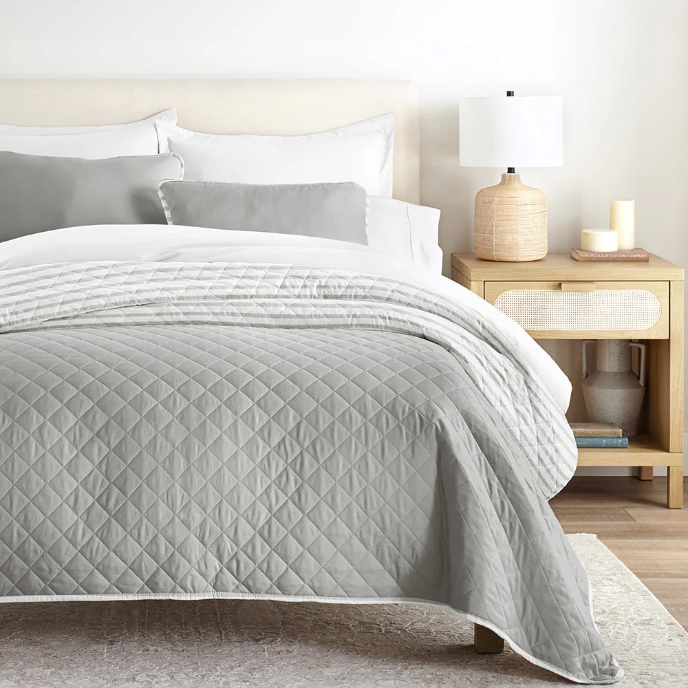 Summer Stripes Reversible Quilted Coverlet Set (Sale) - Image 4