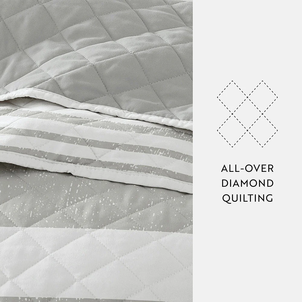 Summer Stripes Reversible Quilted Coverlet Set (Sale) - Image 7