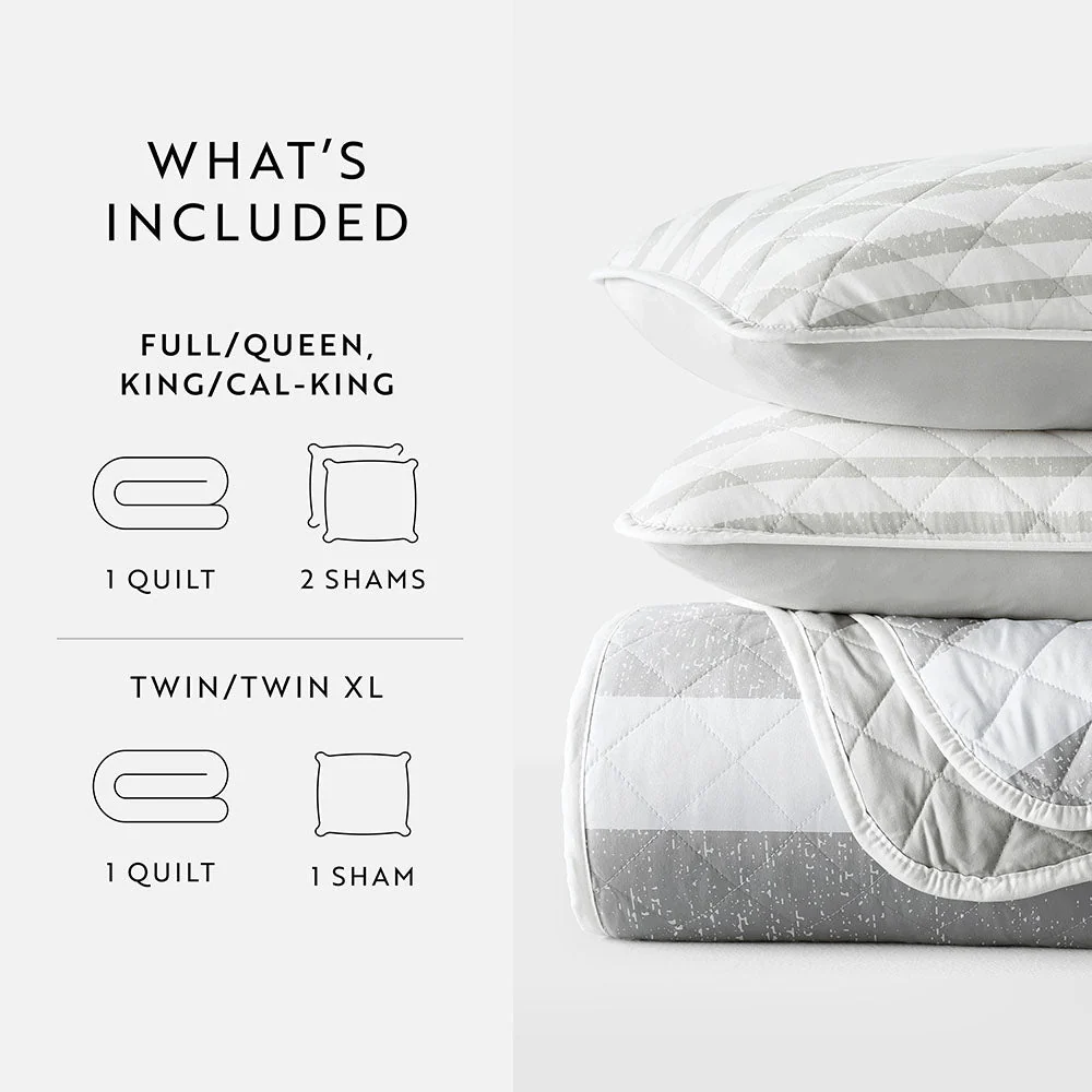 Summer Stripes Reversible Quilted Coverlet Set (Sale) - Image 9