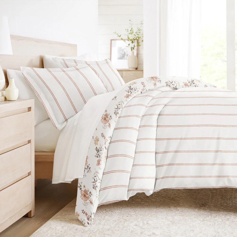 Sunset Garden Pattern 3-Piece Reversible Duvet Cover Set (Sale) - Image 4