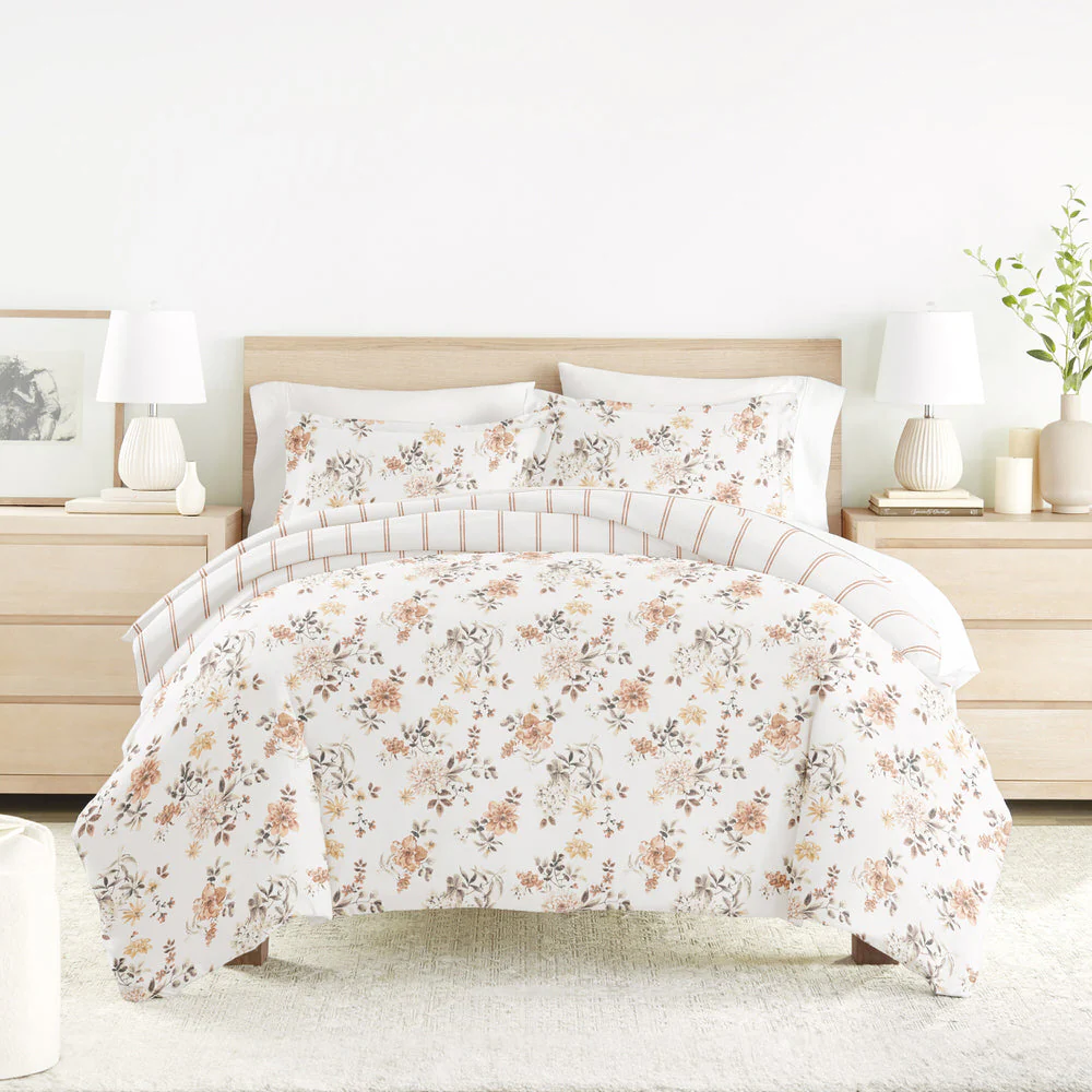 Sunset Garden Pattern 3-Piece Reversible Duvet Cover Set (Sale) - Image 5