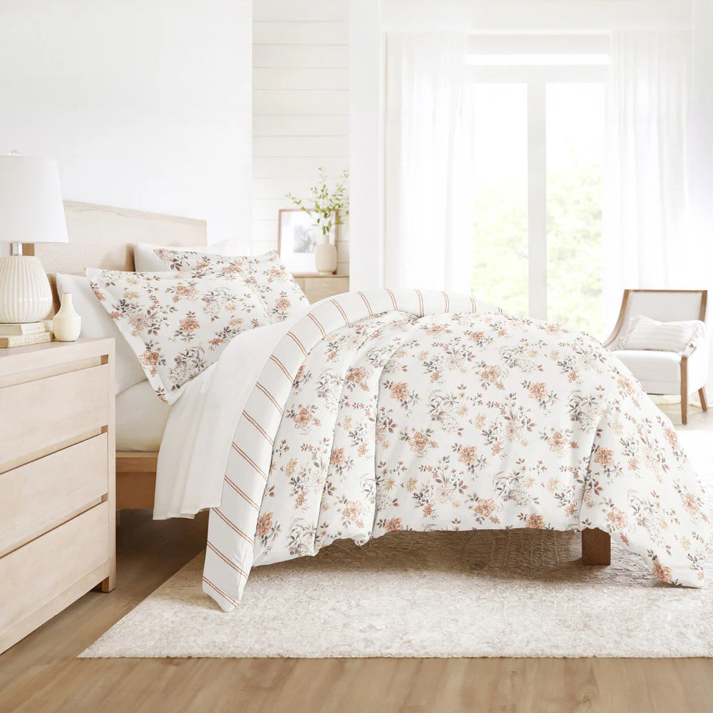 Sunset Garden Pattern 3-Piece Reversible Duvet Cover Set (Sale) - Image 7